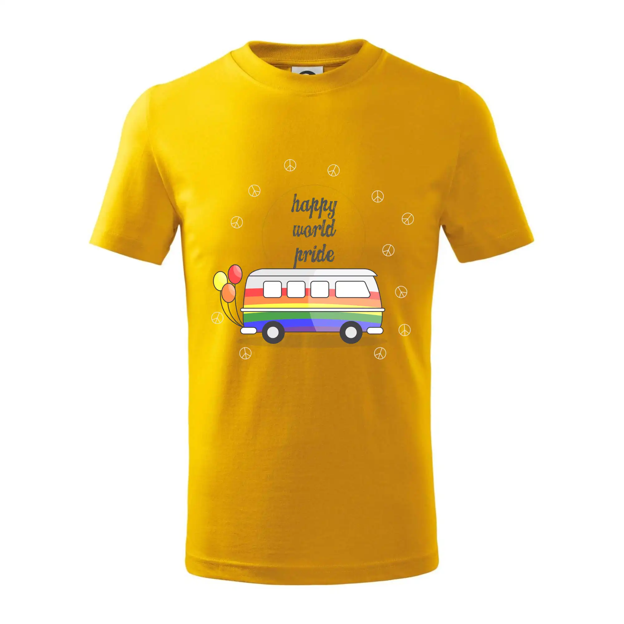 Tričká pre LGBT a Queer komunitu - Happy world pride - Tričko detské bavlnené