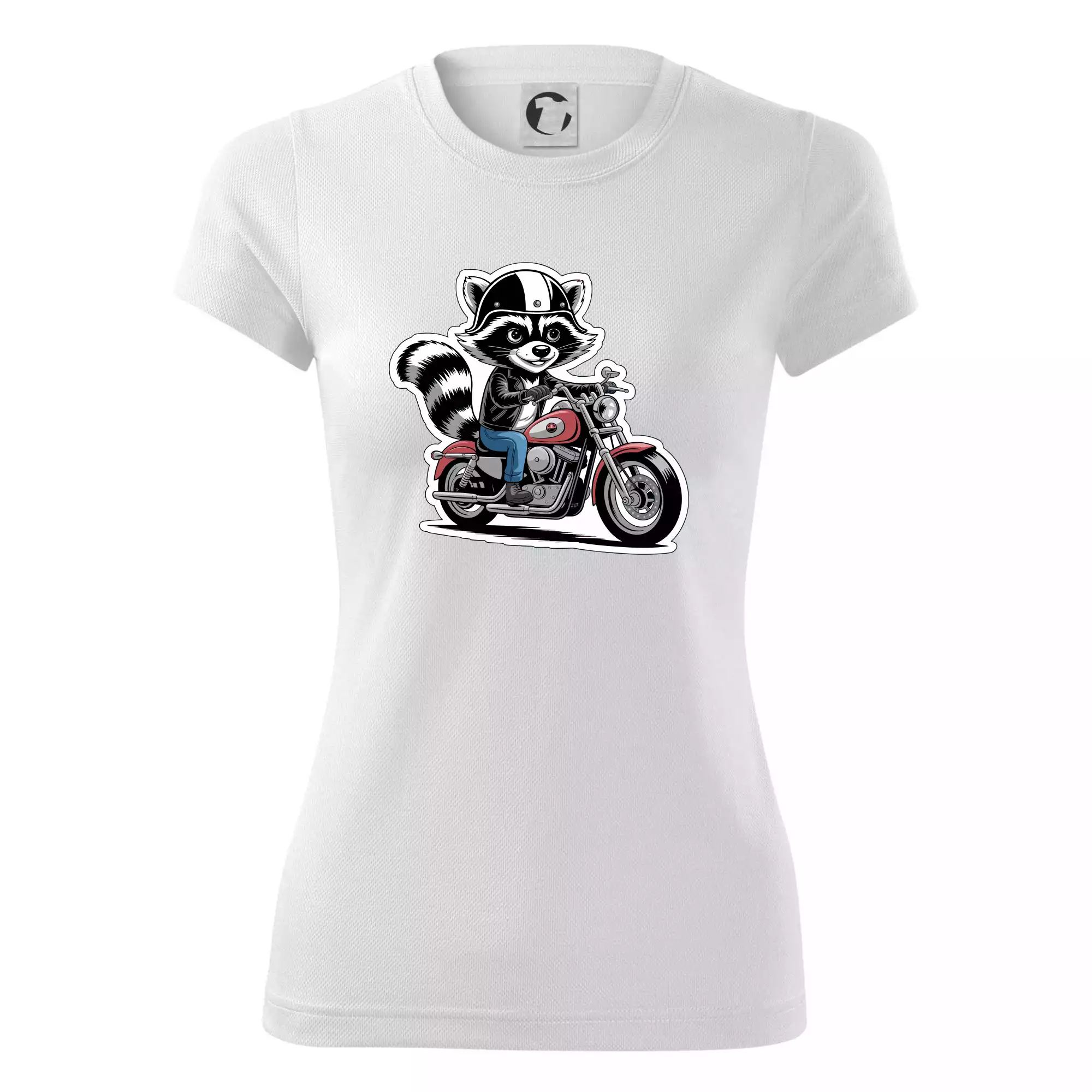 Mýval na motorce kreslený