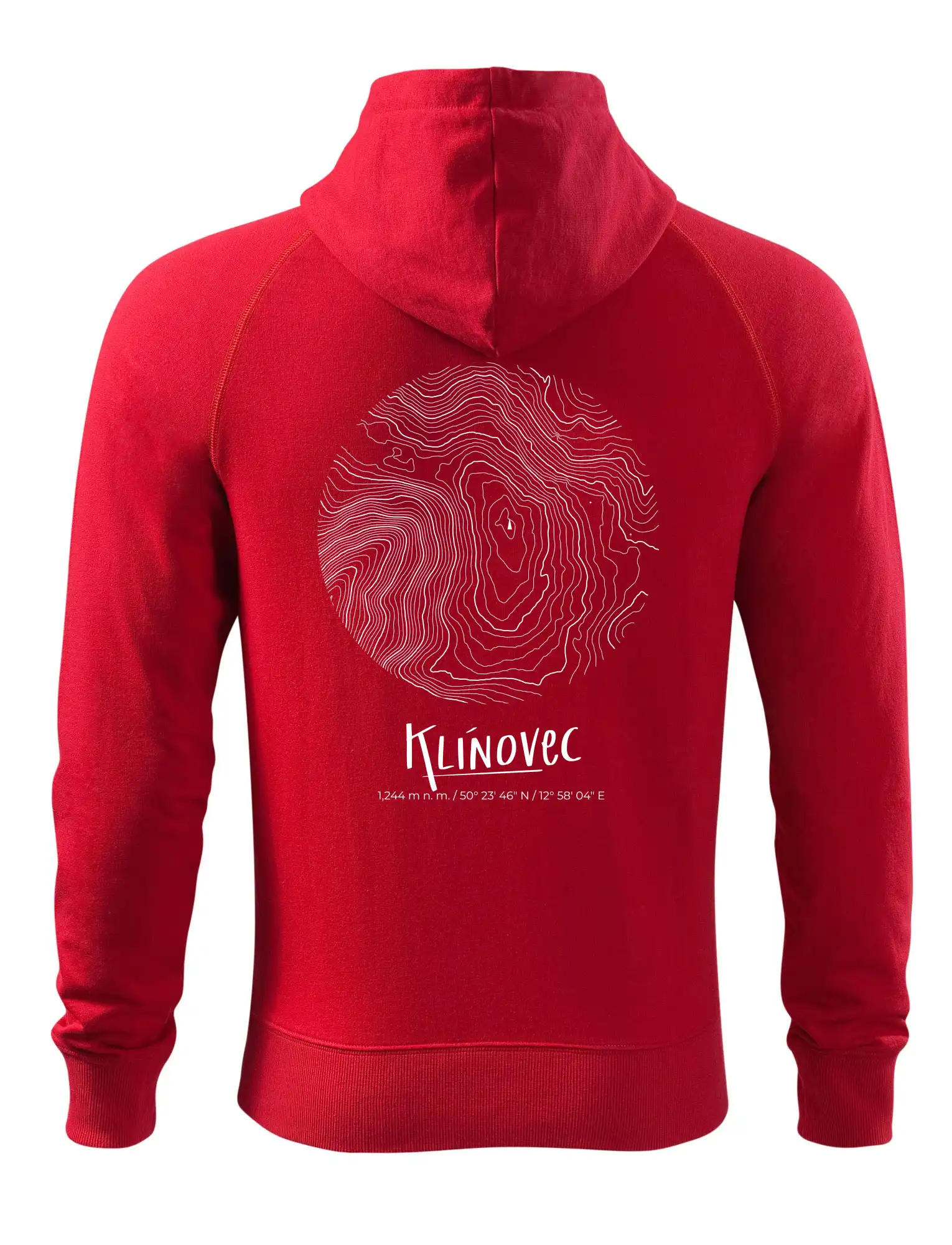 Klínovec - vrstevnice v kruhu