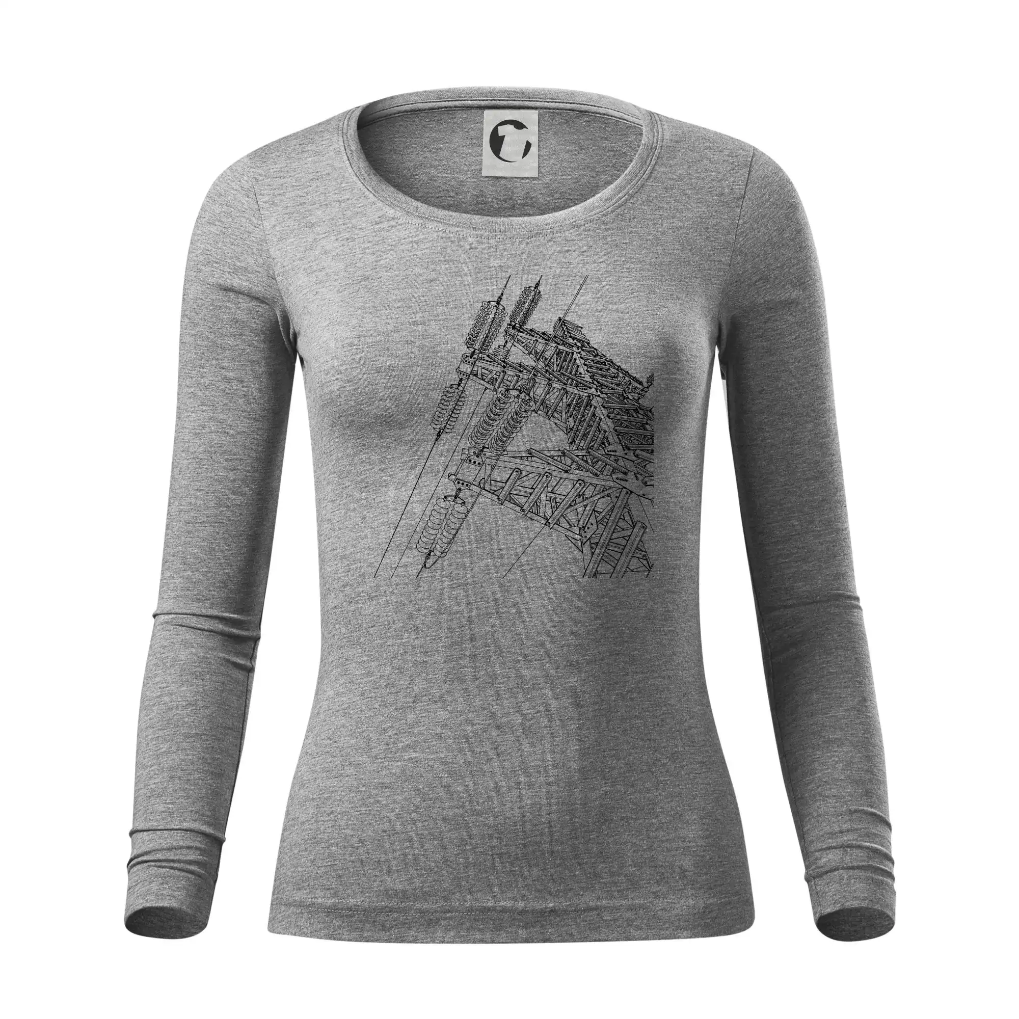 Nákres stožáru vysokého napětí