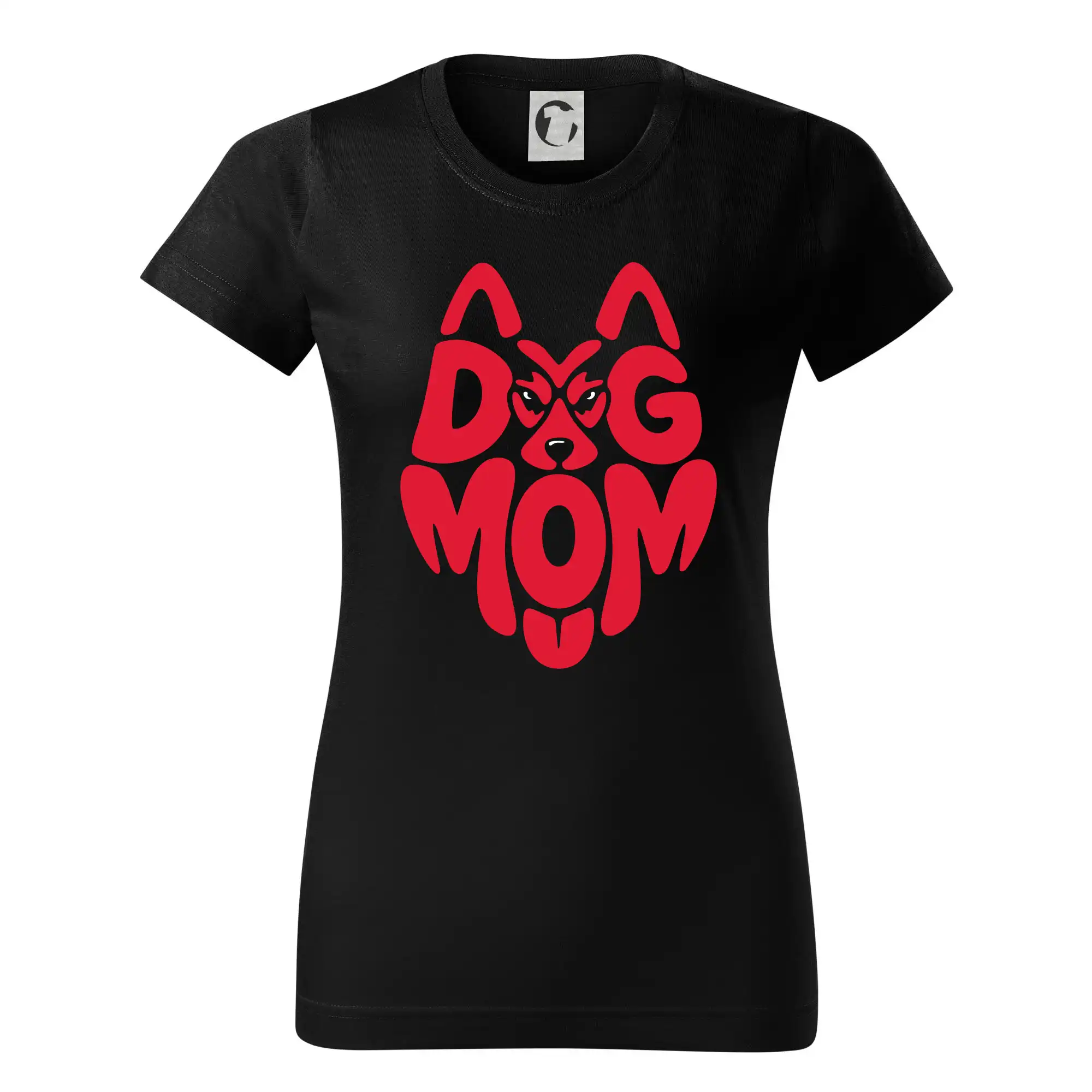 Dog mom nápis v hlavě