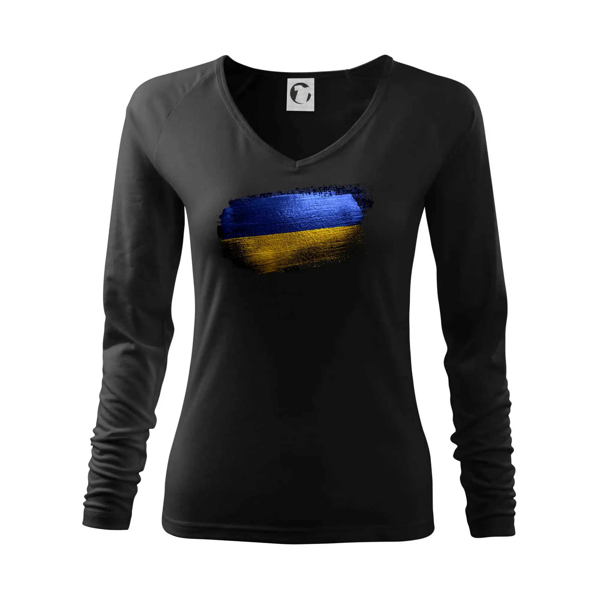 Ukrajina vlajka kreslená štětkou