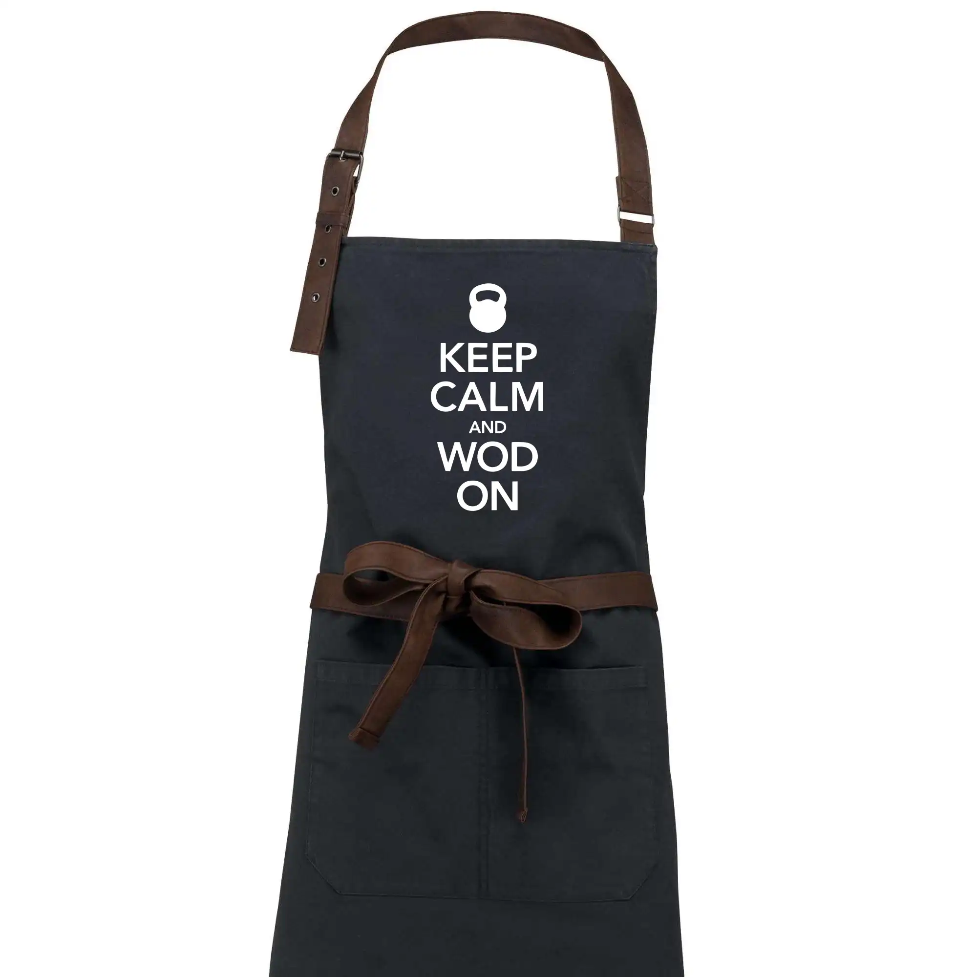 Posilňovani - Keep calm and wod on - Zástera Vintage