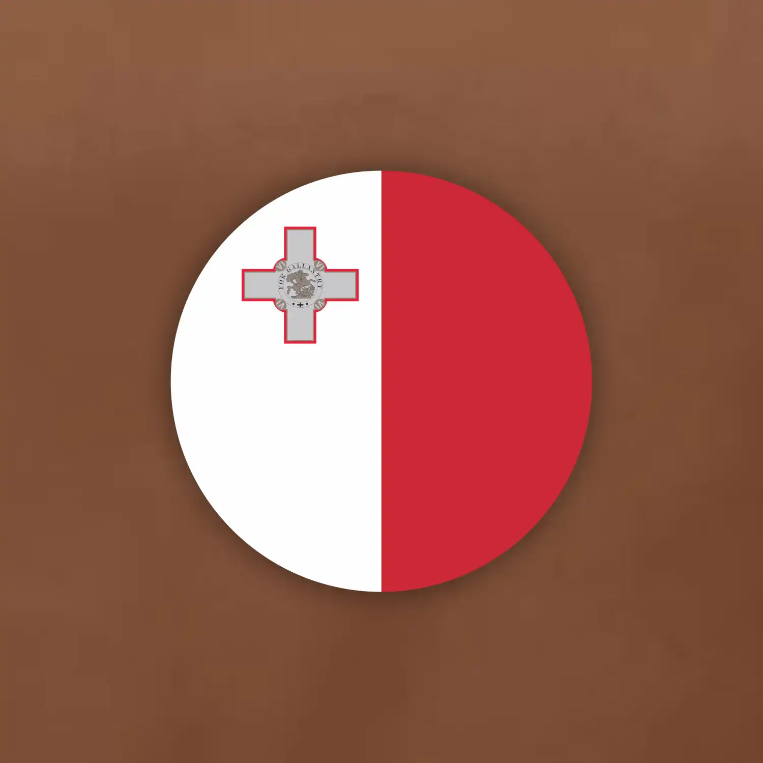 Vlajka Malta kulatá velká
