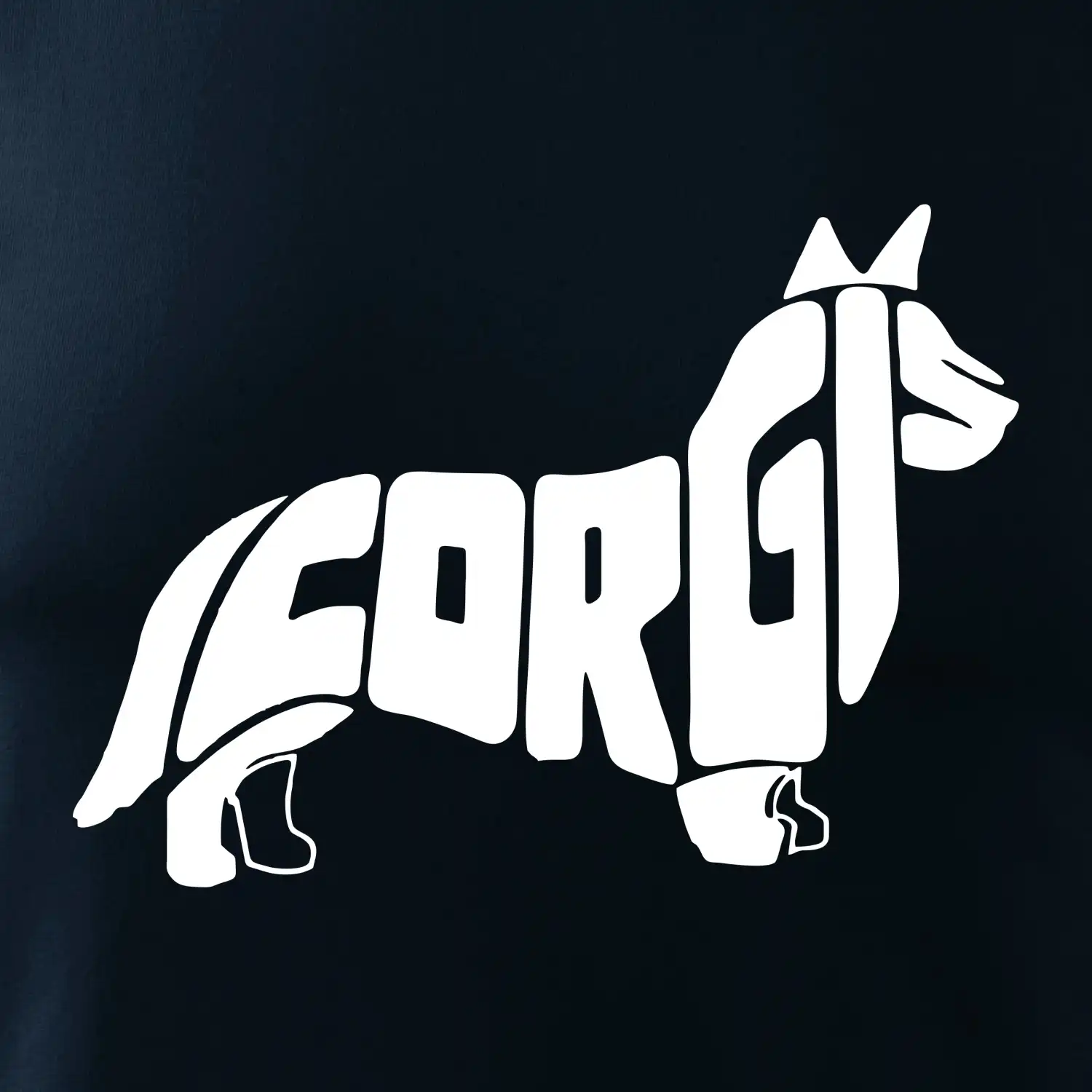Corgi - nápis v těle