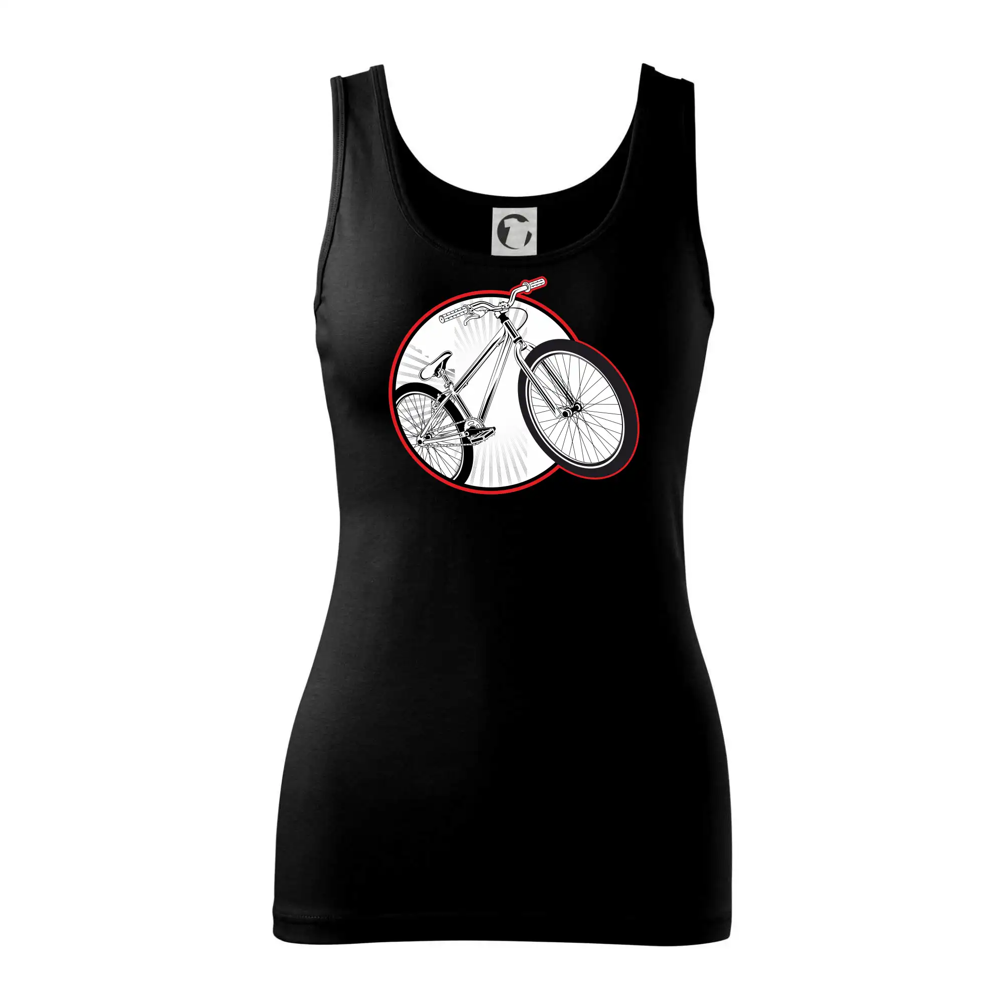 Tričko ako darček pre cyklistu - Downhill koleso v kruhu - Dámske tielko