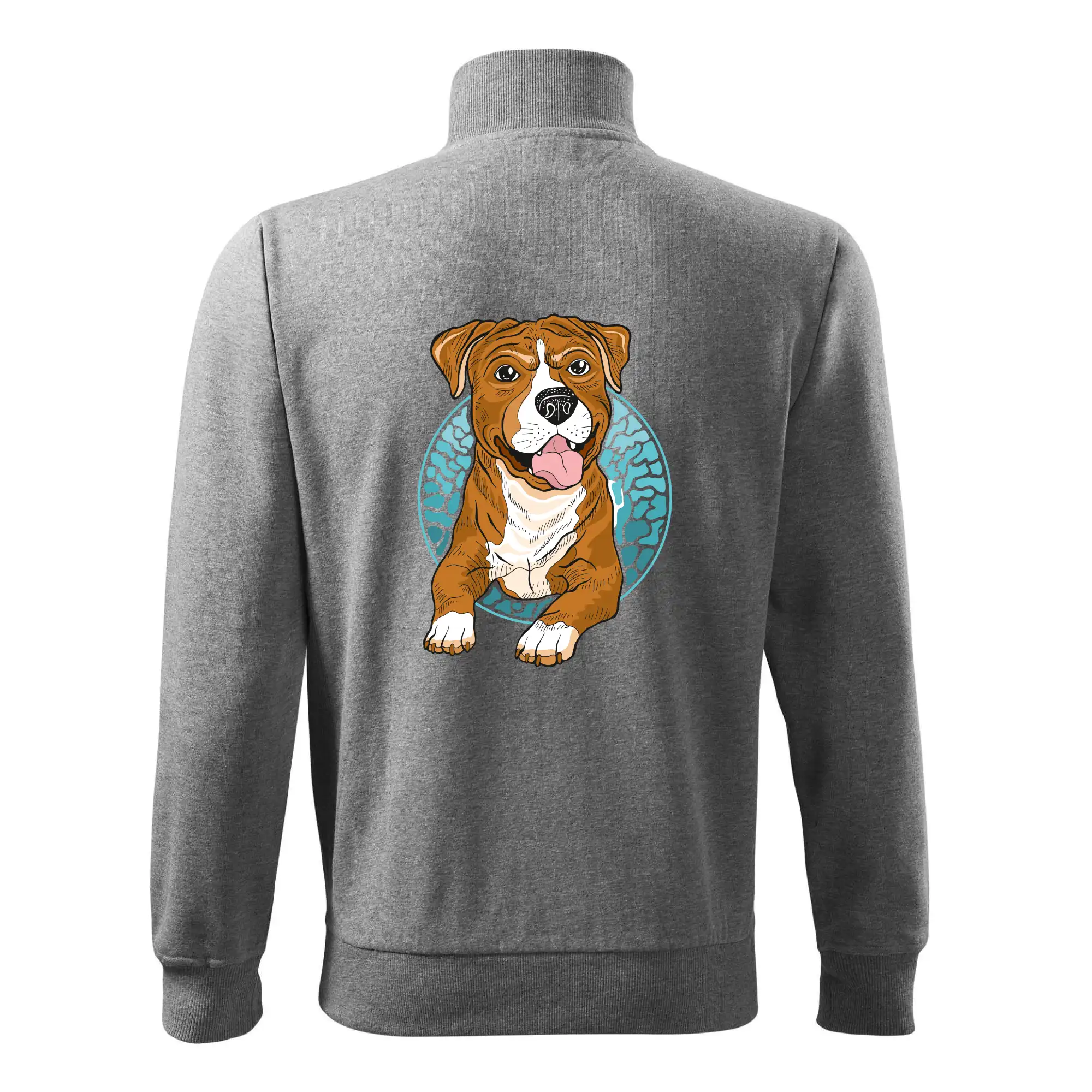 Americký staford kreslený v kolečku (Pecka design)