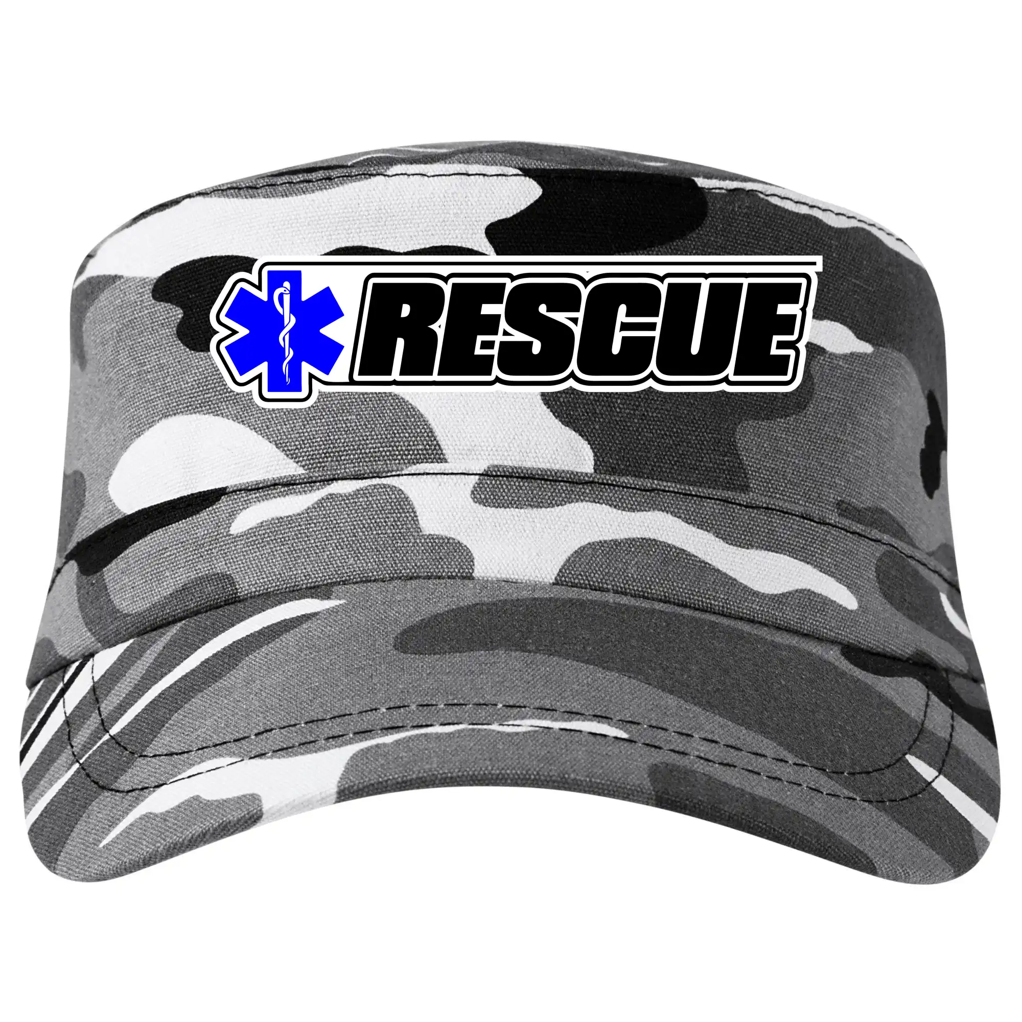 Tričká a mikiny pre záchranárov a lekárov - Kvalitné oblečenie pre zdravotníkov - Záchranár rescue kríž modrý - Šiltovka CAMO