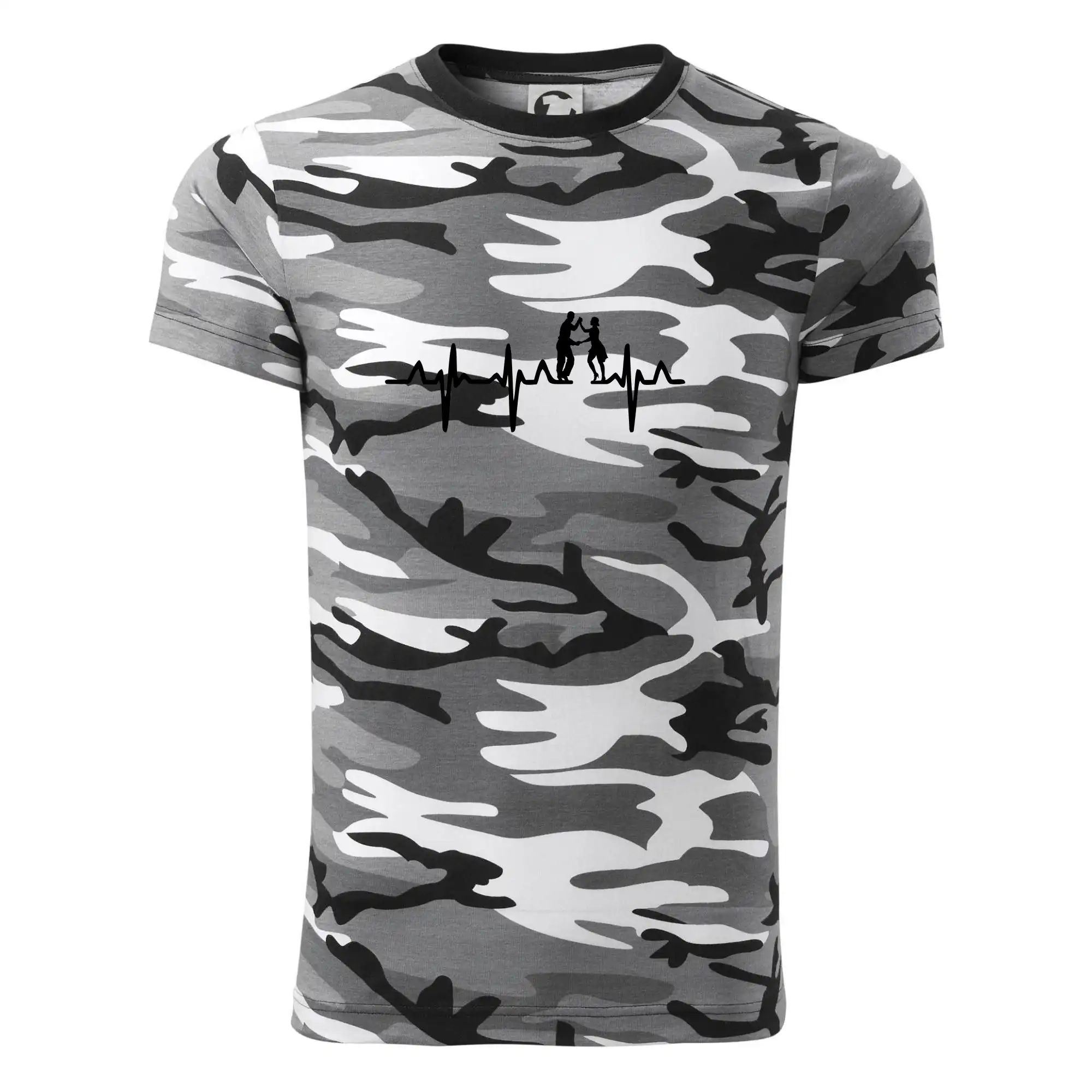 Tričká pre tanečníkov salsy - EKG salsa tanečníci - Army CAMOUFLAGE