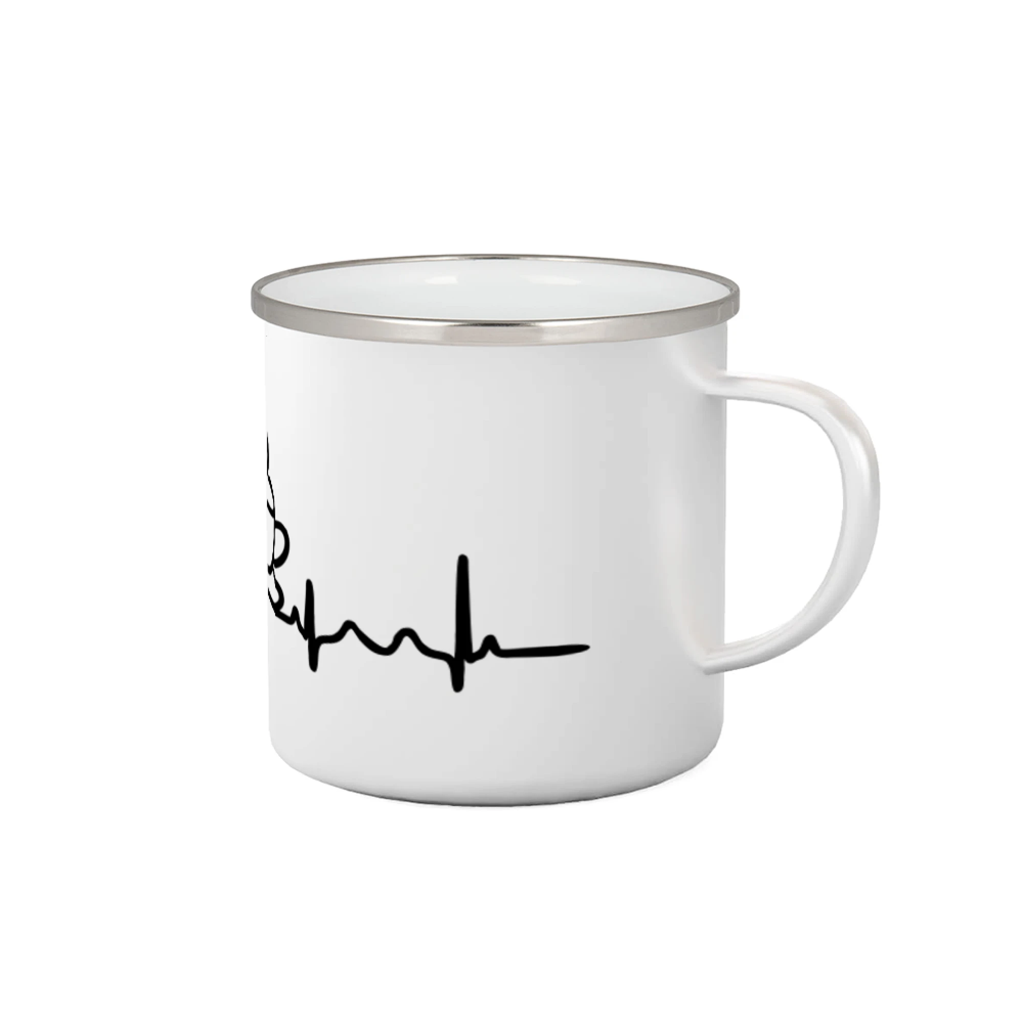Motívy pre baristu a milovníkov kávy - EKG hrnček kávy - Plecháčik