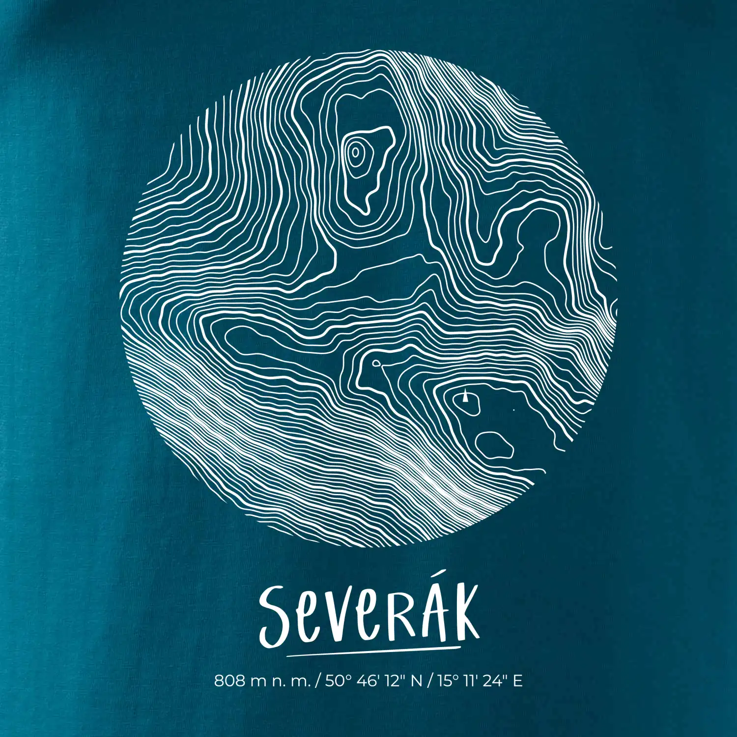 Severák - vrstevnice v kruhu