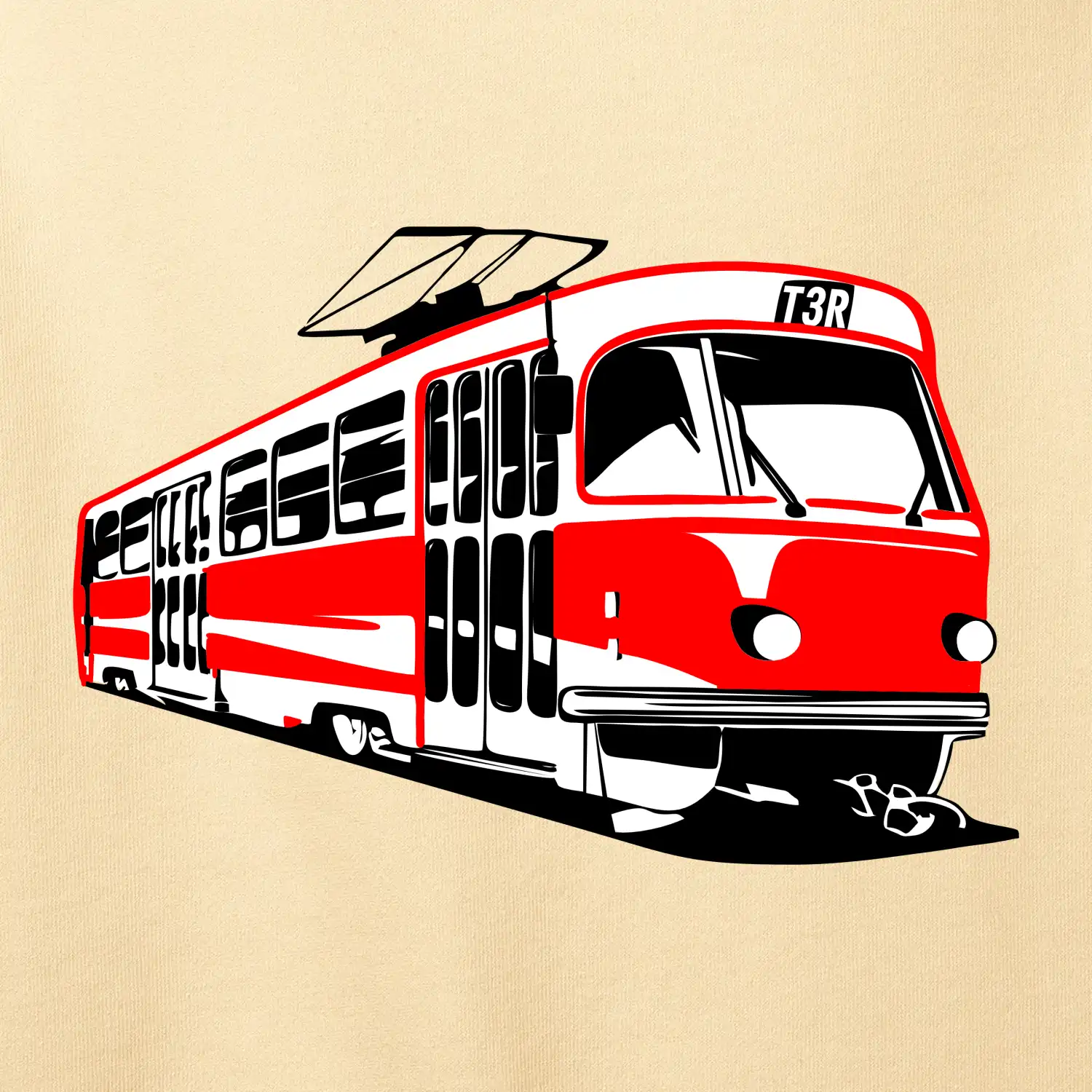 Tramvaj T3R barevná