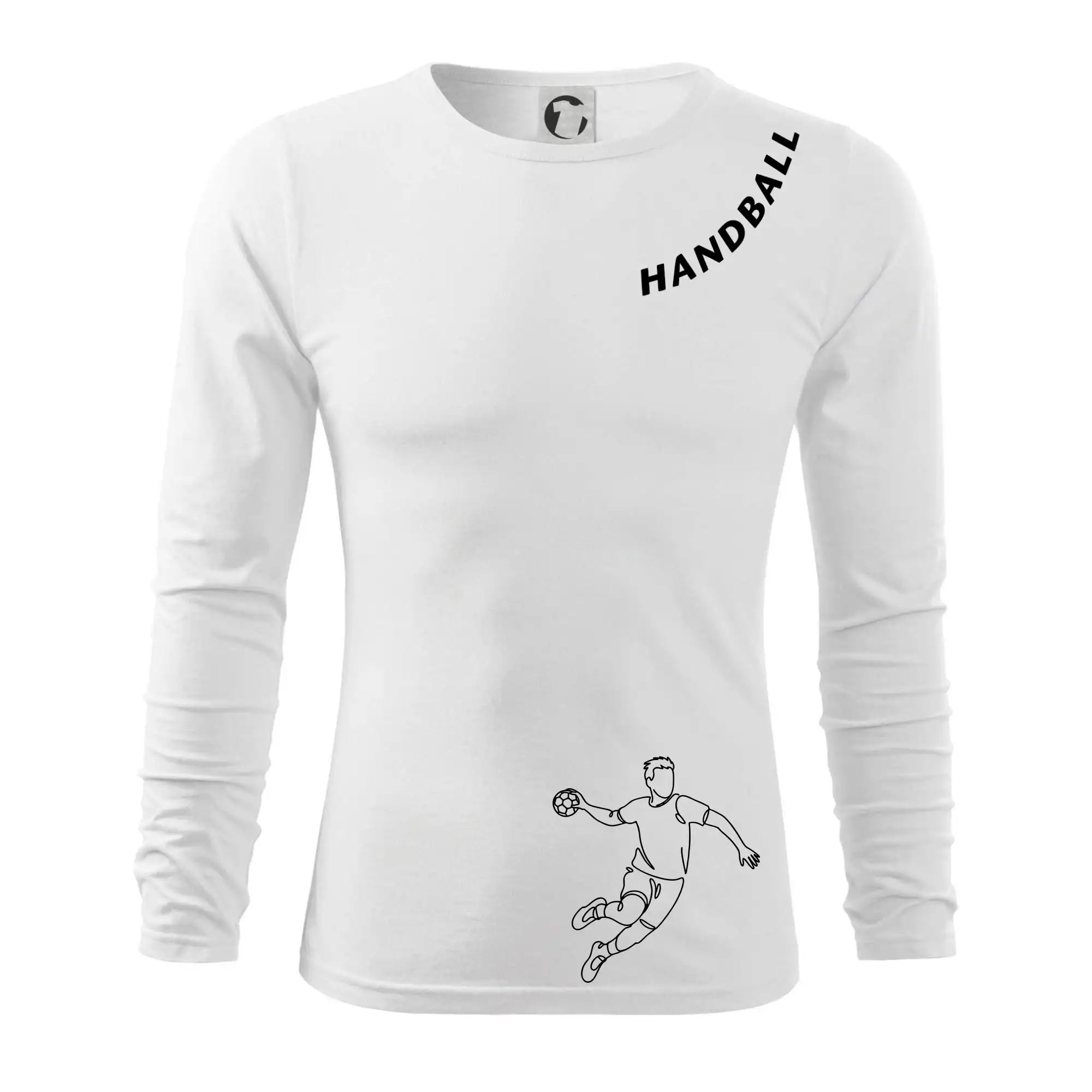 Handball nápis šikmo