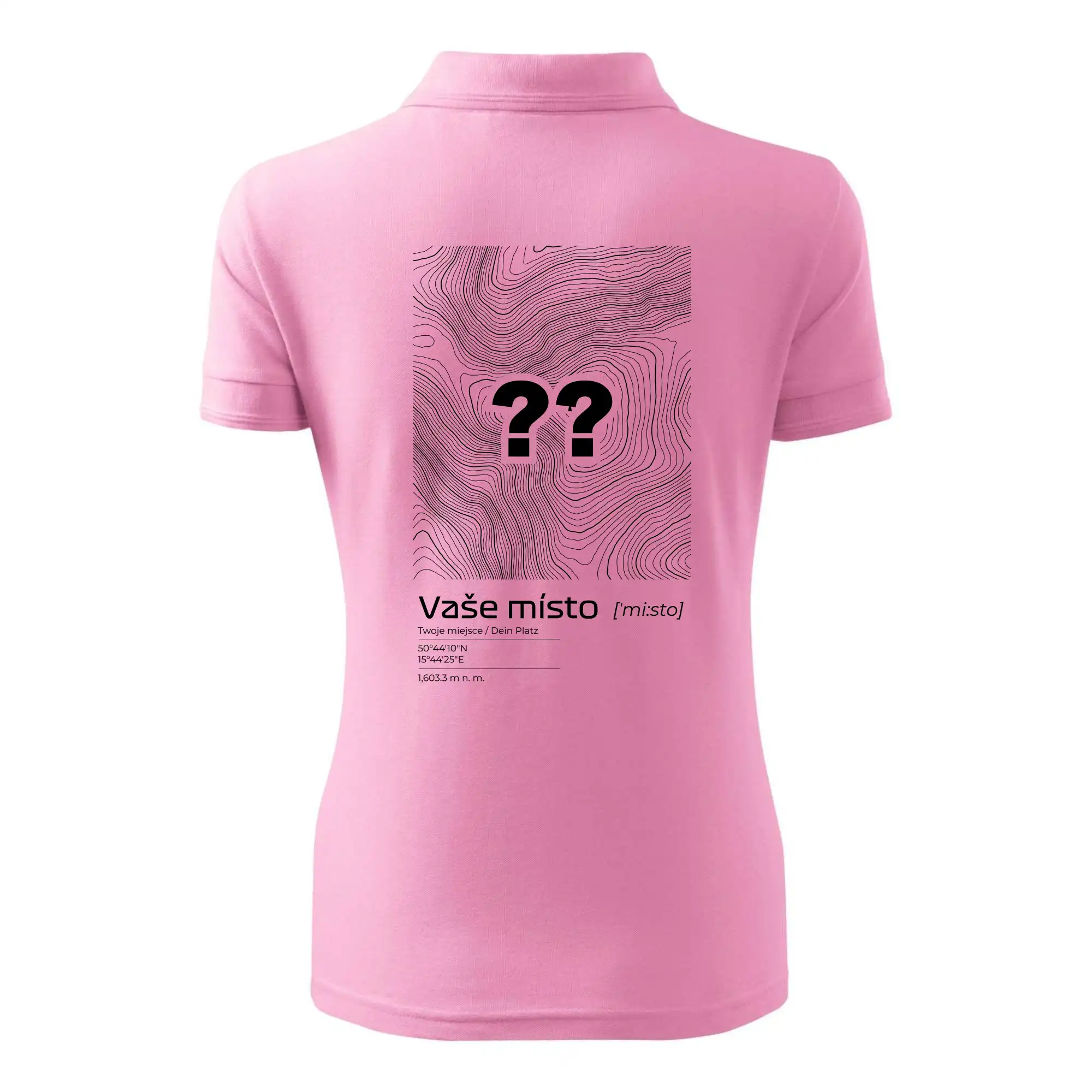 Vaše místo - vrstevnice v obdélníku