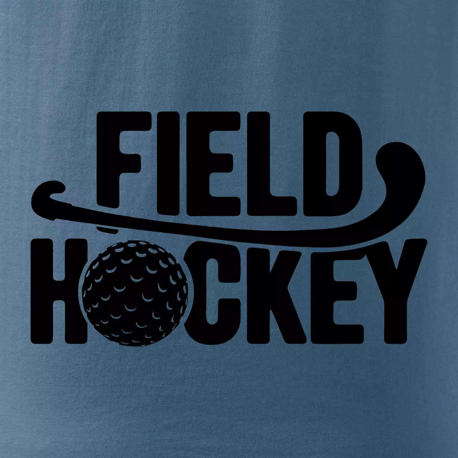 Field hockey míček a nápis