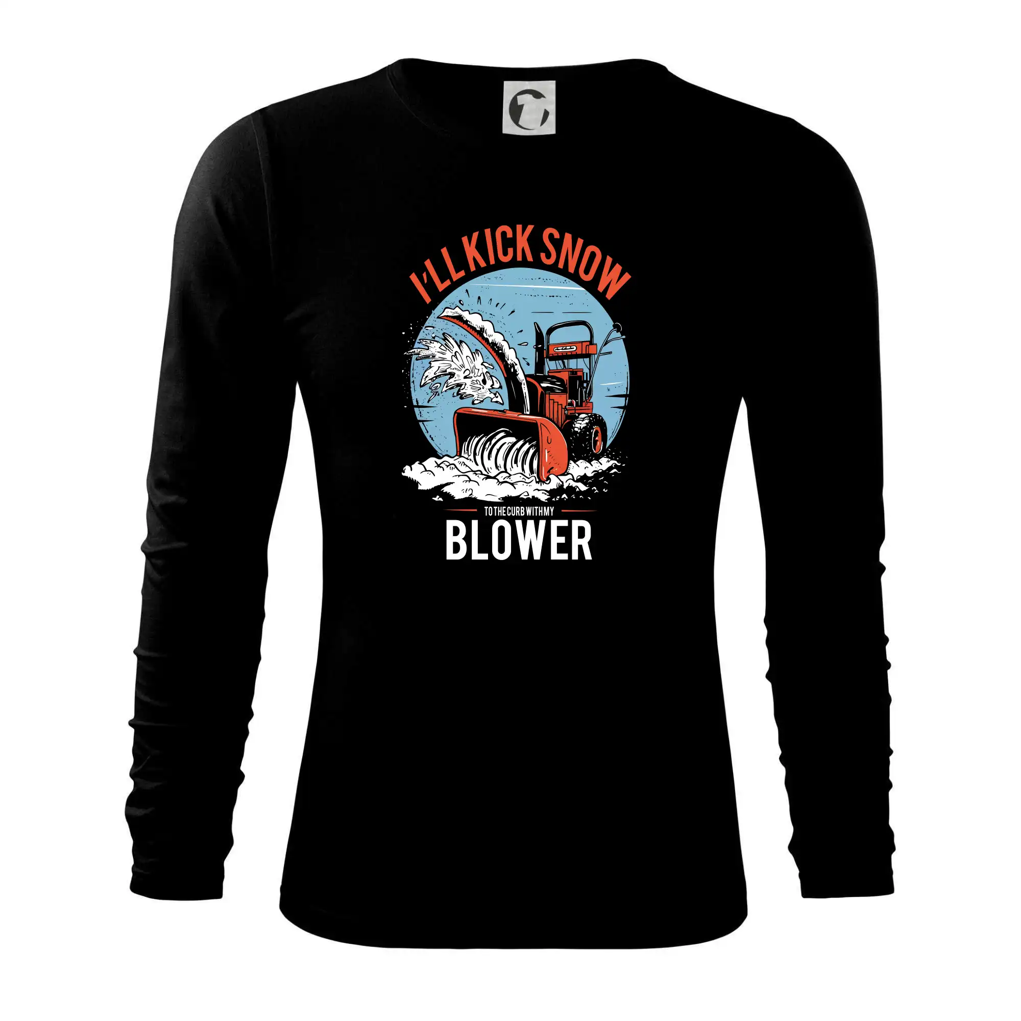 Kick snow blower