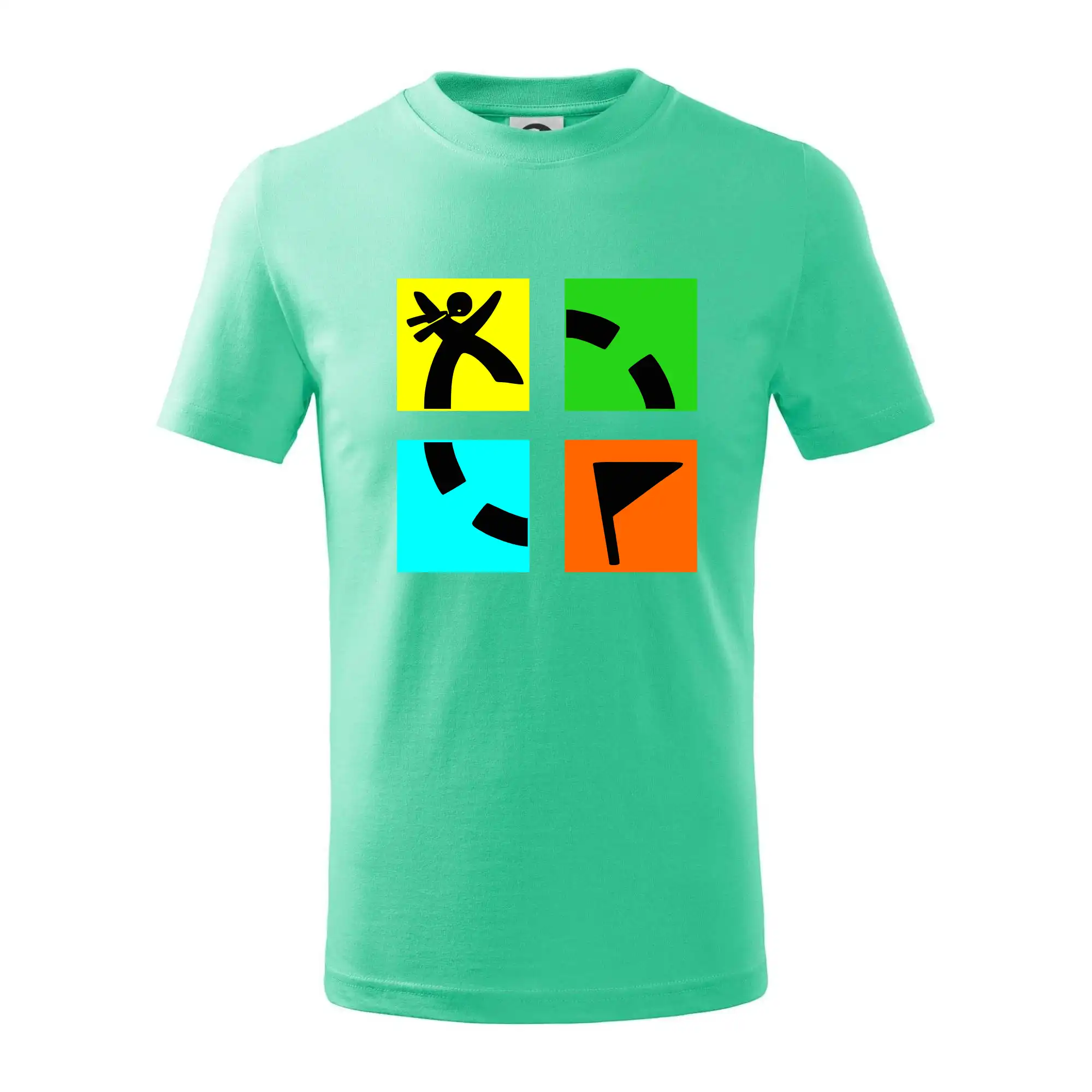 Tričká na geocaching - Geocaching logo farebné - Tričko detské bavlnené