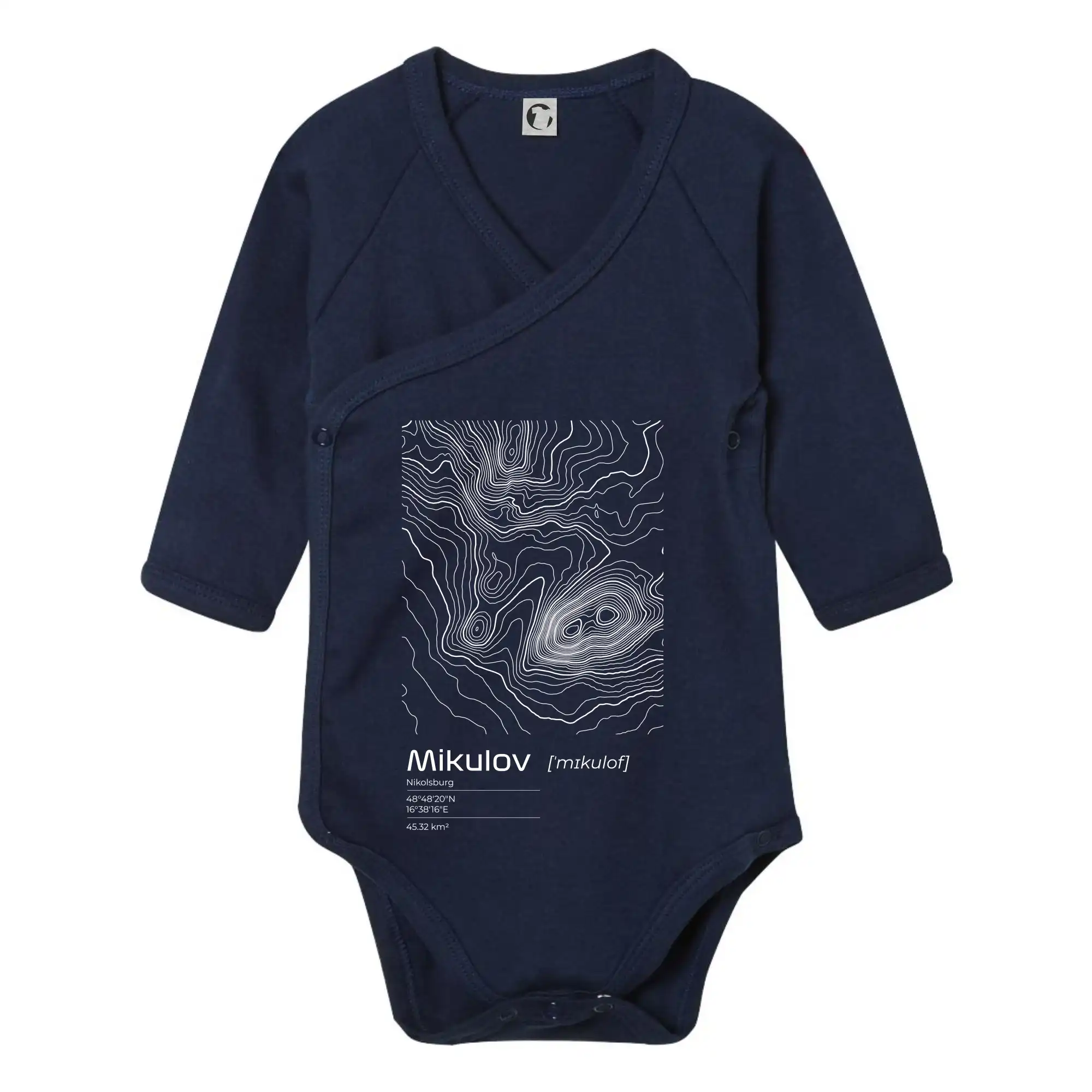 Mikulov - vrstevnice v obdélníku