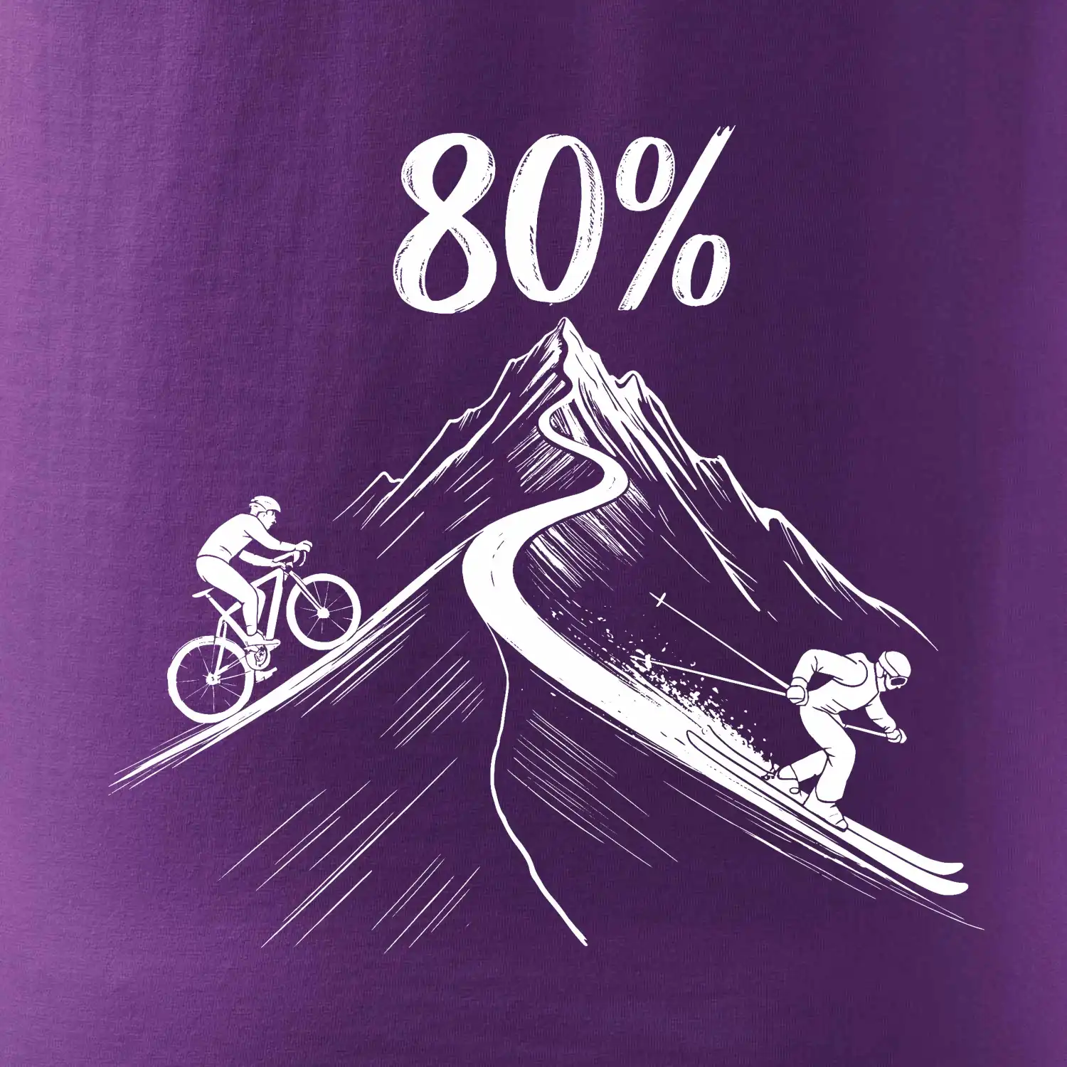 Narozeniny cyklista a lyžař 80