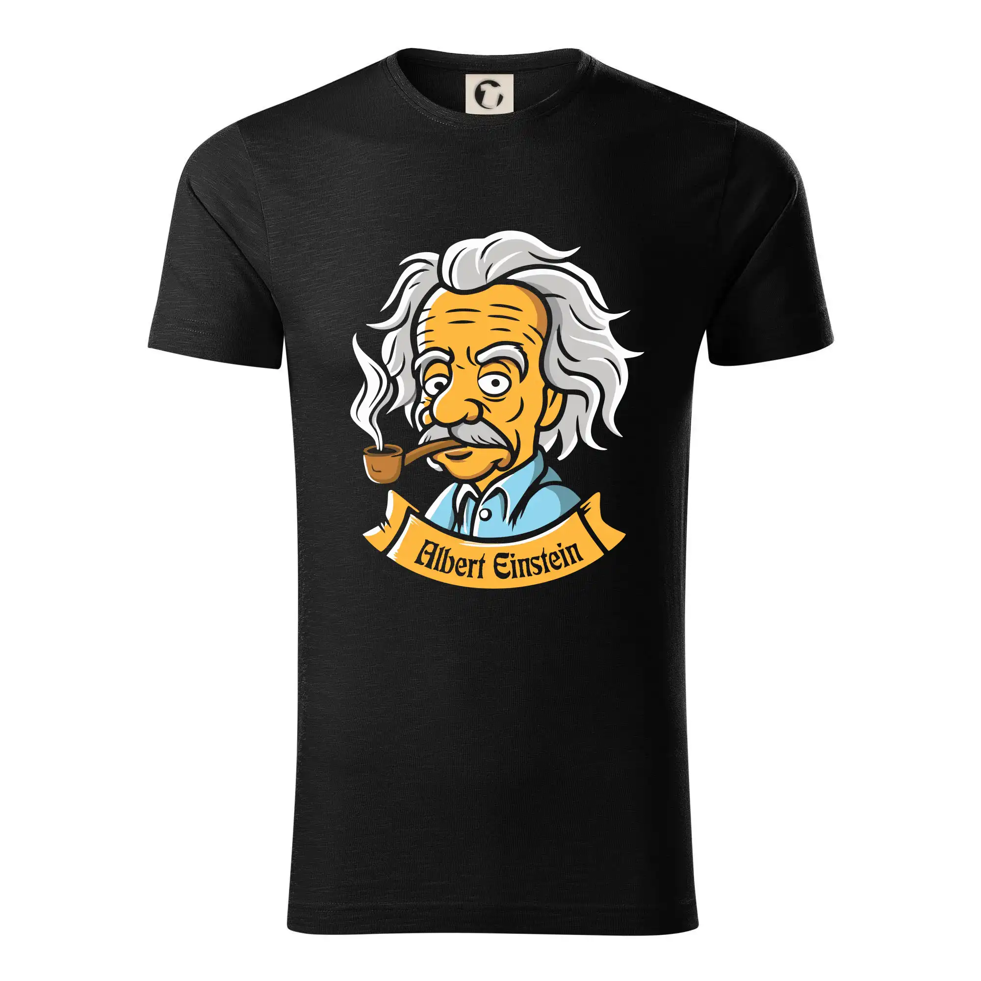 Grafické tričká - Albert s dýmkou - Tričko z organickej bavlny