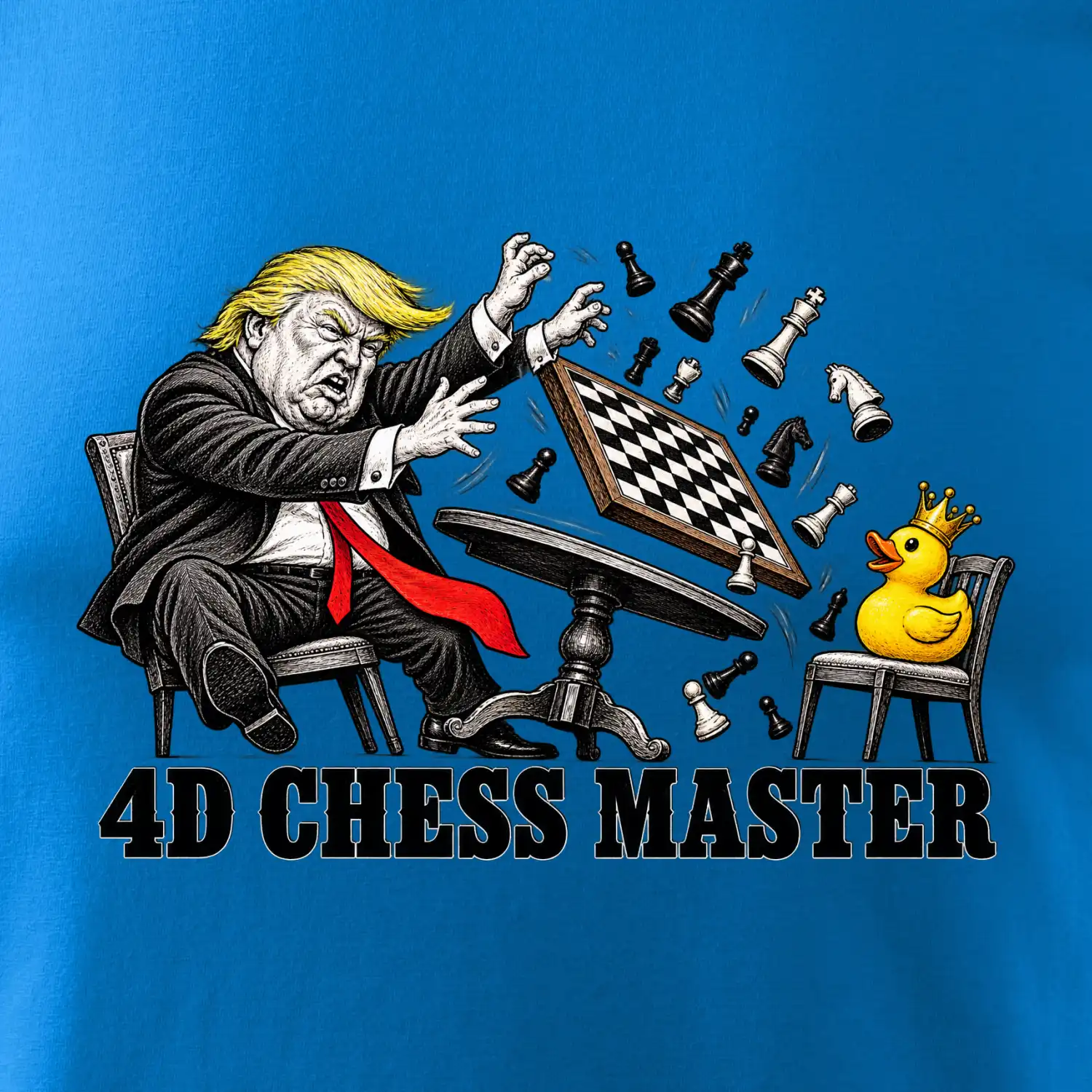 Donald Trump prohrává šachy s kachnou