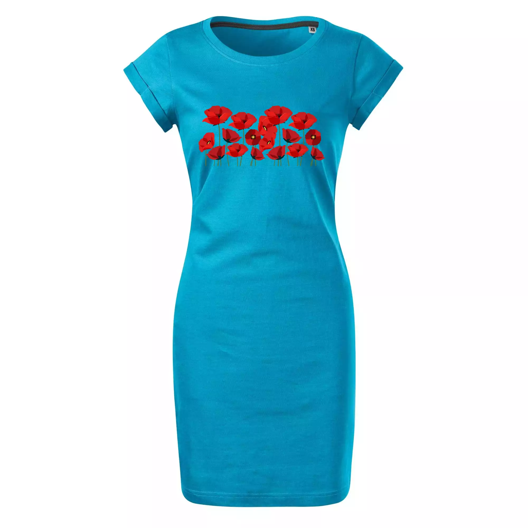 Vlčí mák v řadě