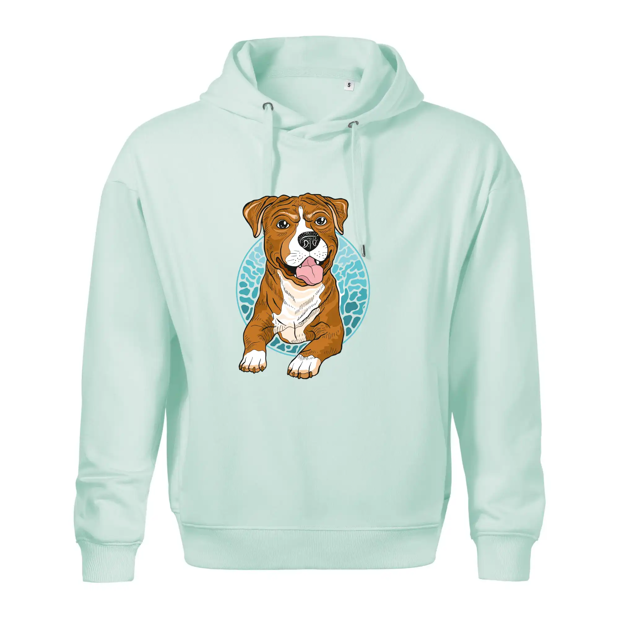 Americký staford kreslený v kolečku (Pecka design)