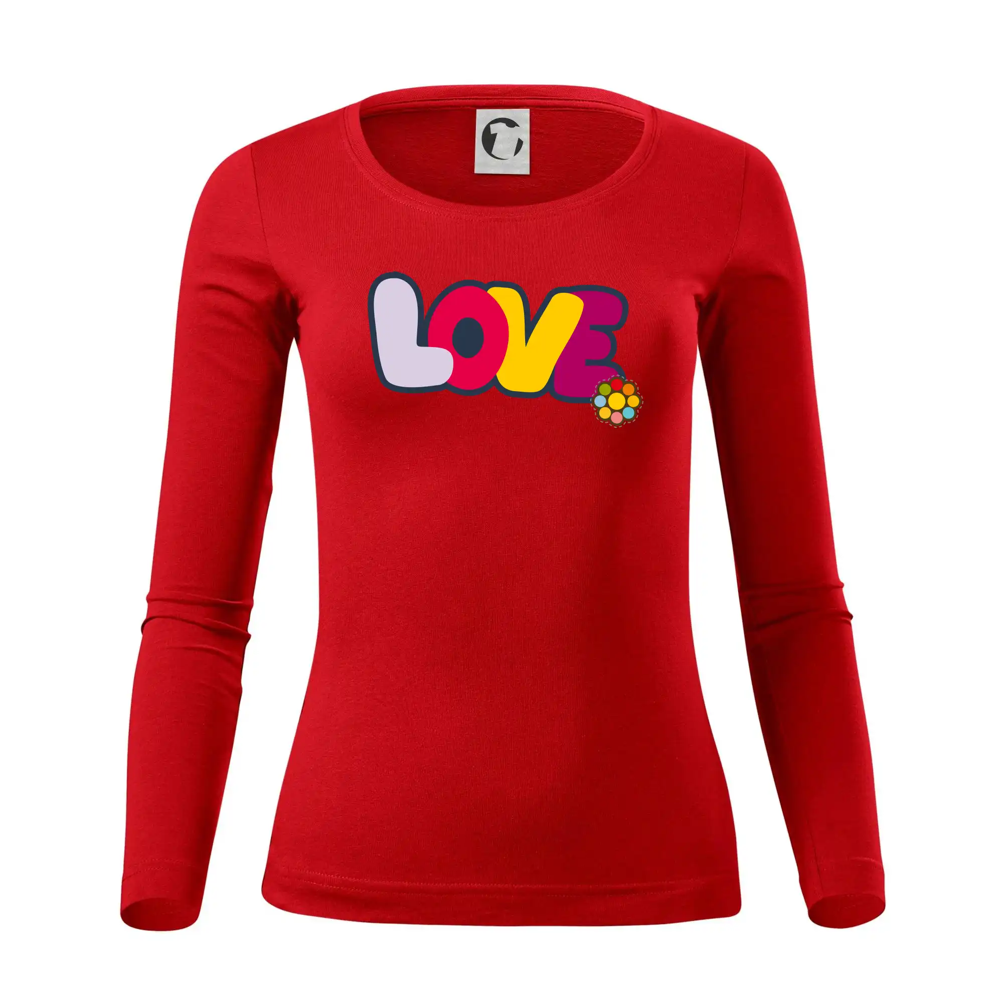 Love nápis s květinou