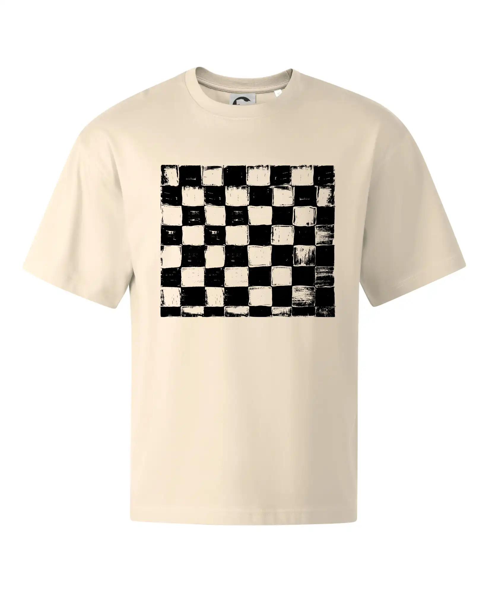 Tričká a mikiny so spoločenskými hrami  - Šachovnica čierna kreslená - Stage unisex - OVERSIZE
