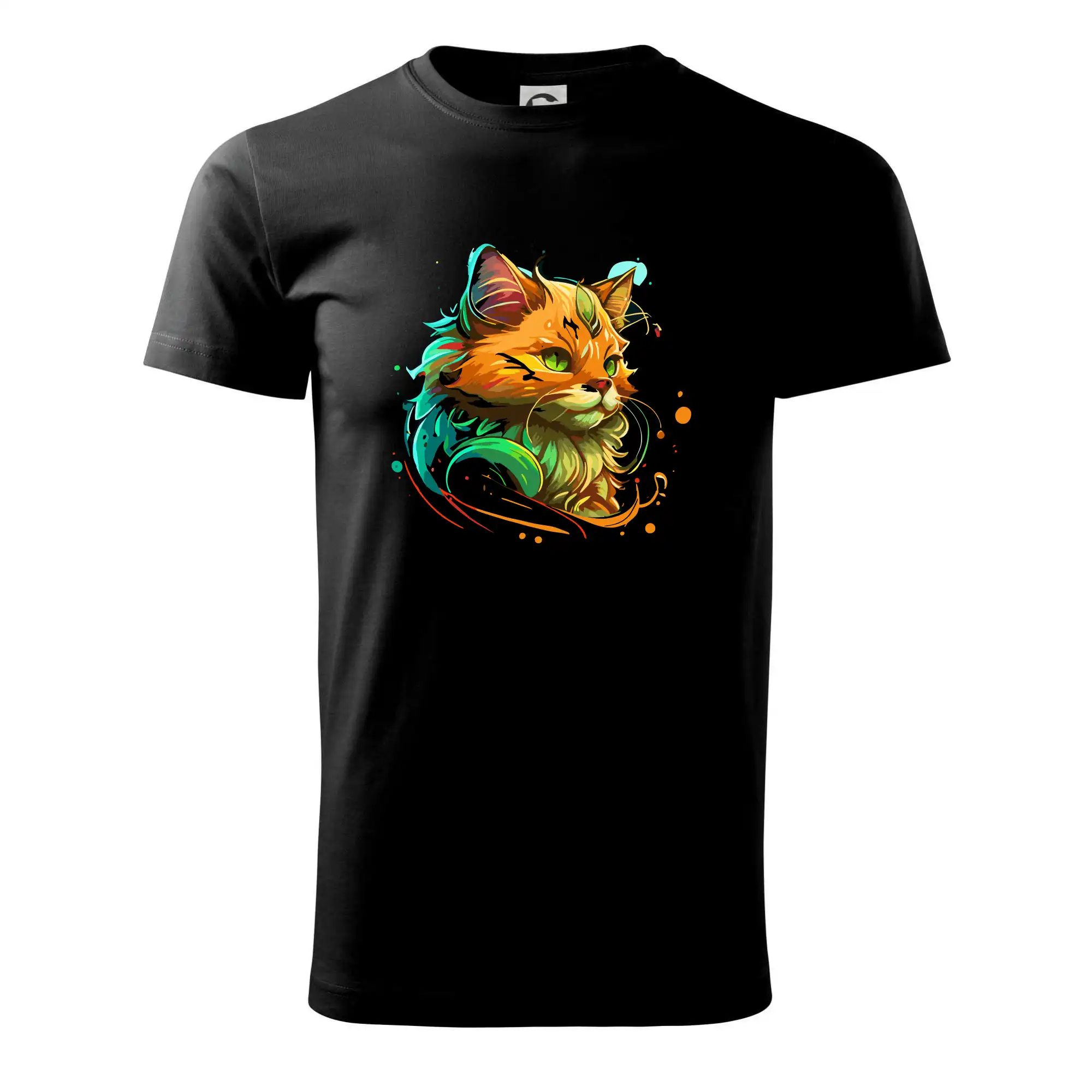 Vtipná tričká s mačkou - Kočka farebná zrzavá - Tričko extra veľké  (5-8XL)
