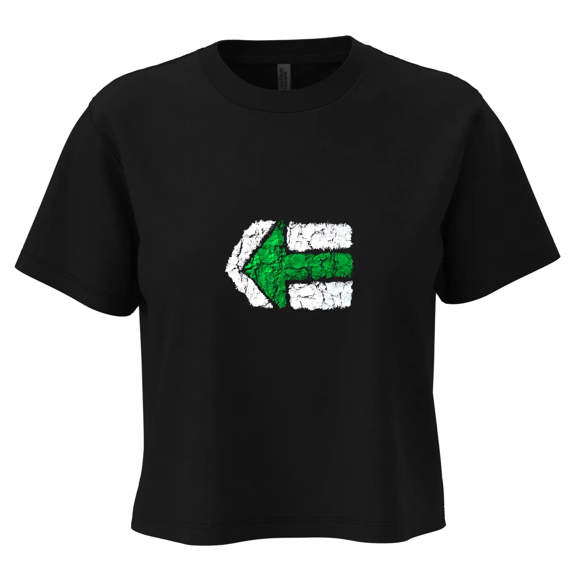 Trička na kempovanie - Párová turistická značka zelená - Boxy cropped tričko OVERSIZE