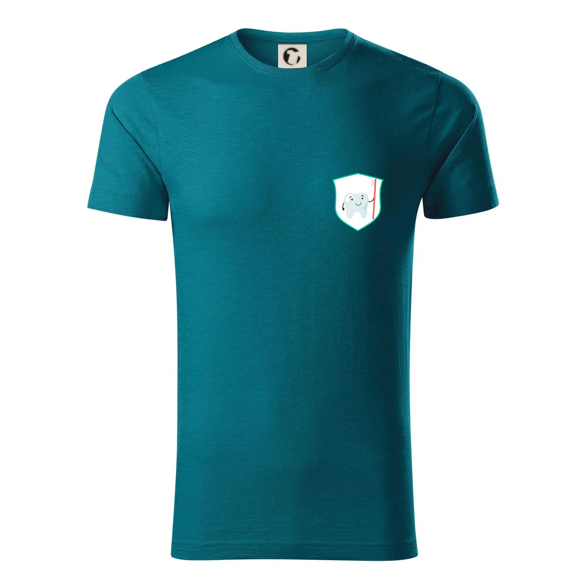 Tričká a mikiny pre zubárov - Zúbok na prsníku - zubná kefka - Tričko z organickej bavlny