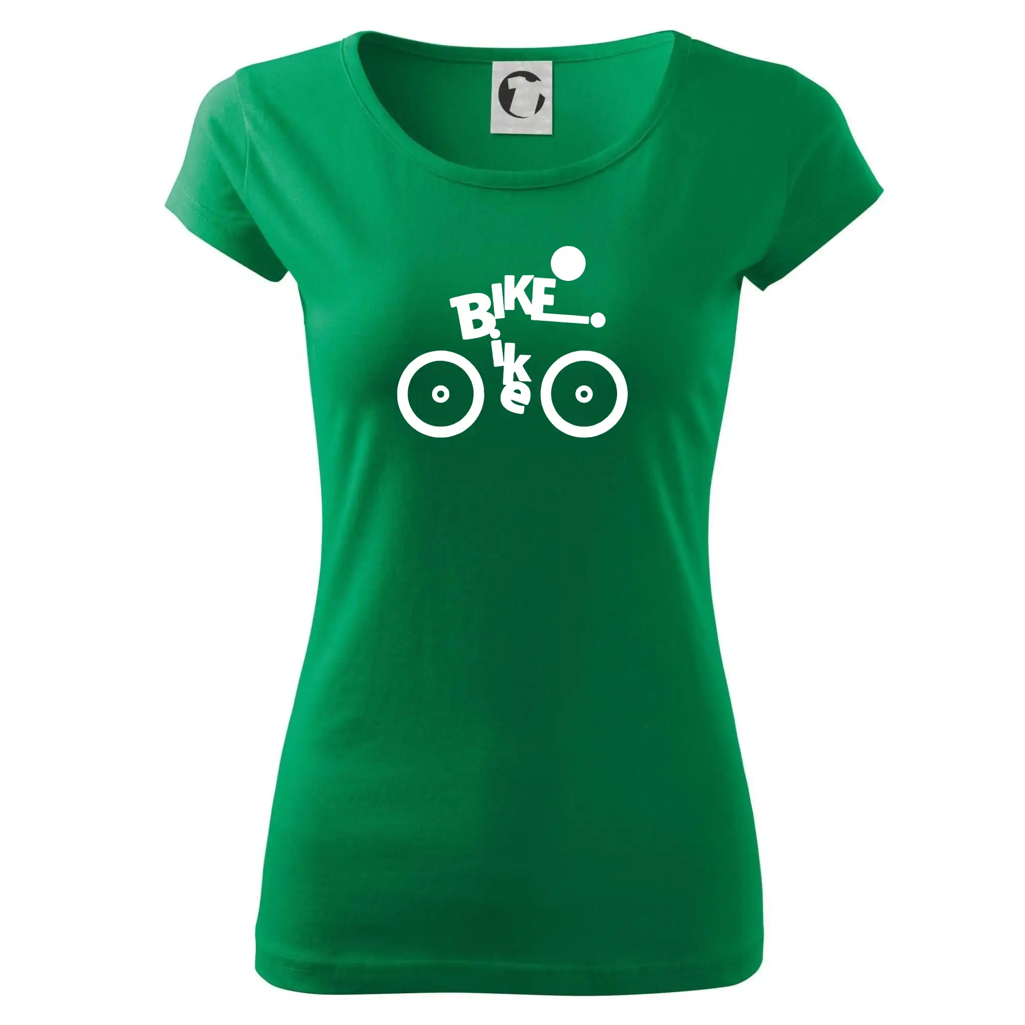 Tričko ako darček pre cyklistu - Bike nápis postava - Dámske tričko Pure