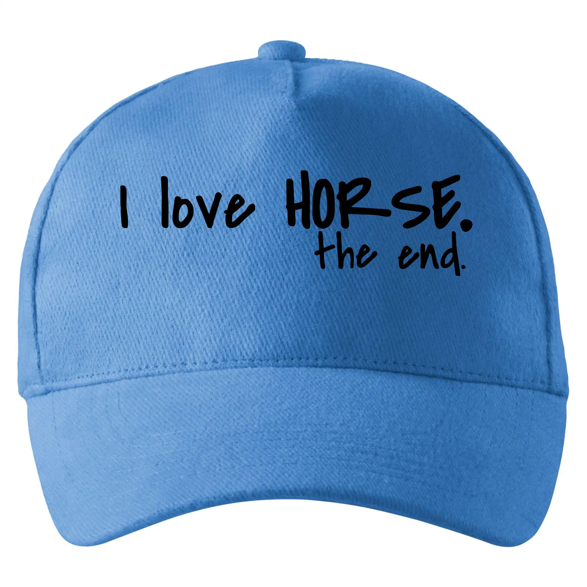 Tričká s koňmi - I love horse the end. - Šiltovka so zahnutým šiltom a mosaznou sponou