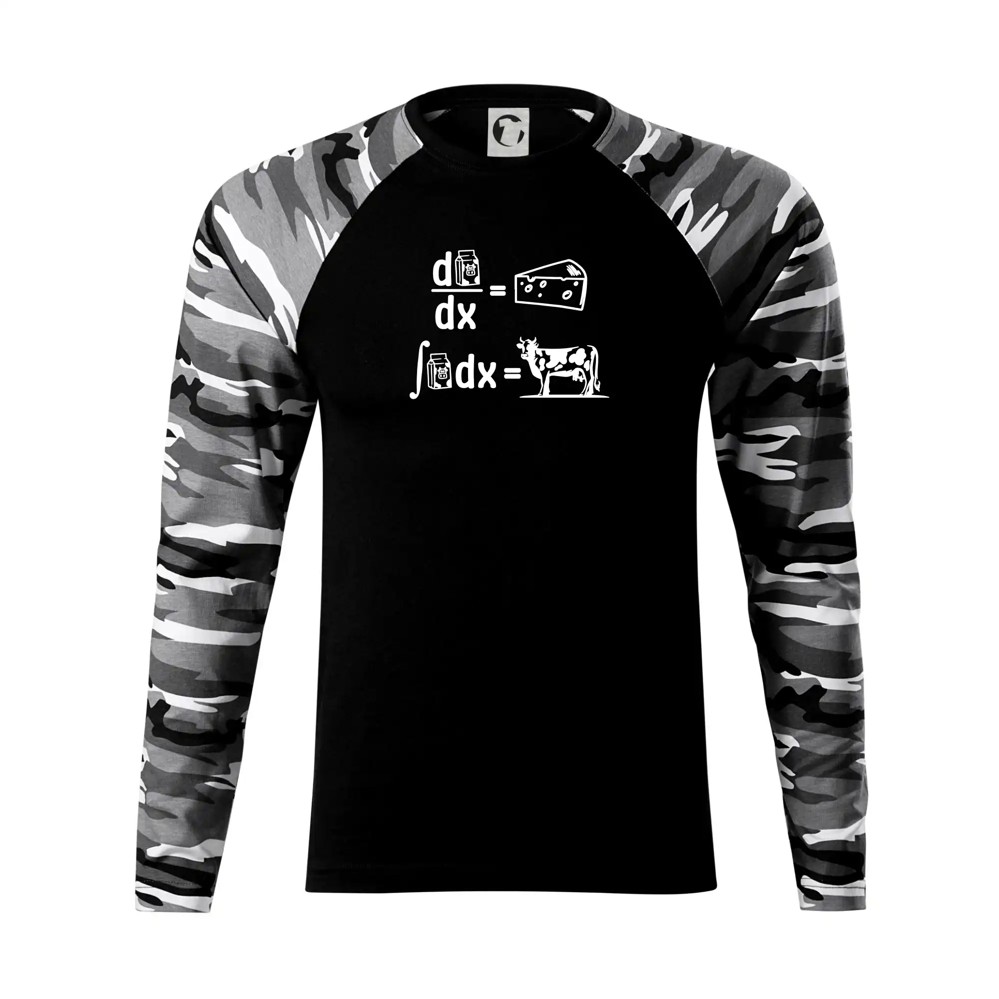 Vtipné tričká pre matematiky - Matematika mlieko - Camouflage LS