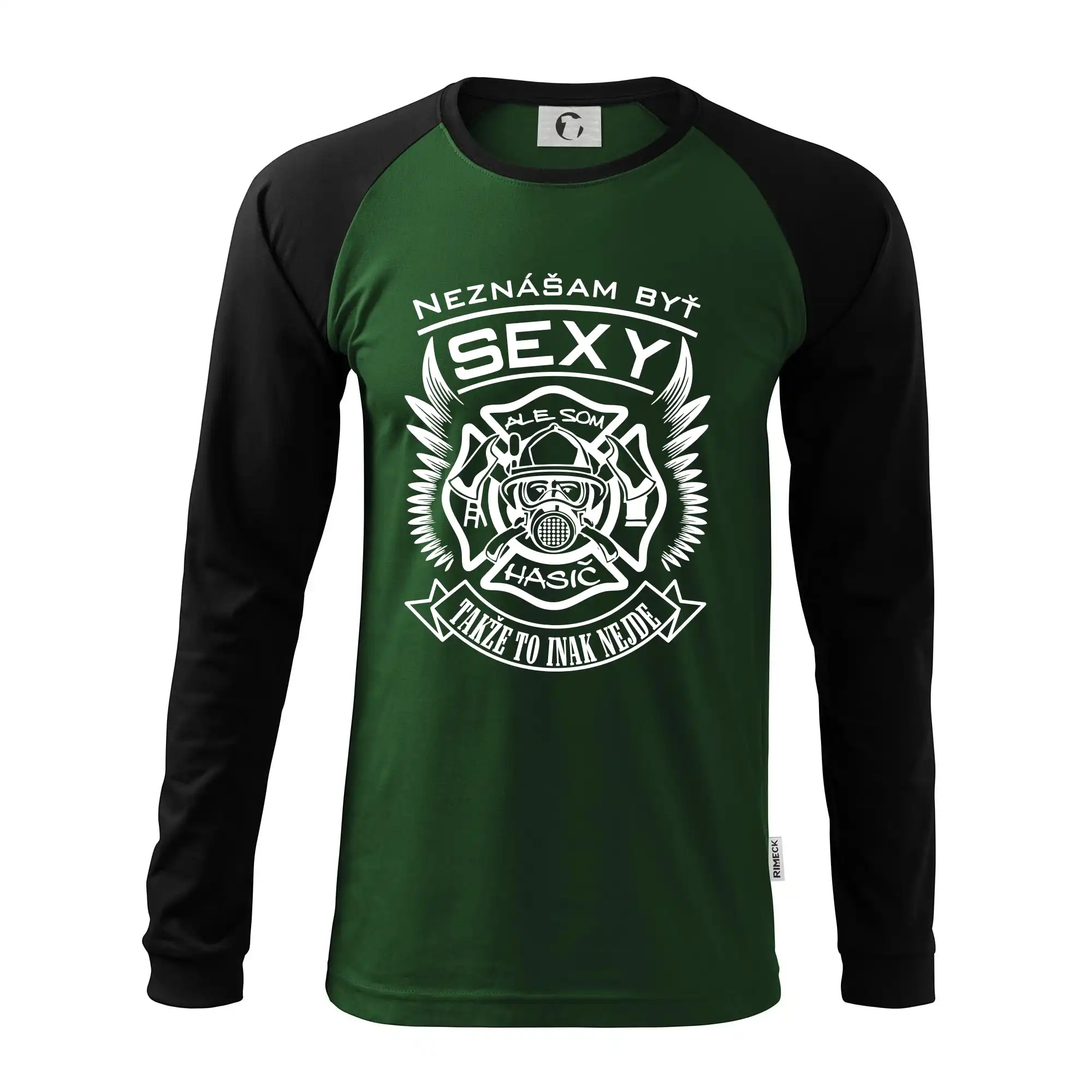 Originálne tričká pre hasičov - Neznášam byť sexy - Hasič - Pánske tričko s dlhým rukávom LS130