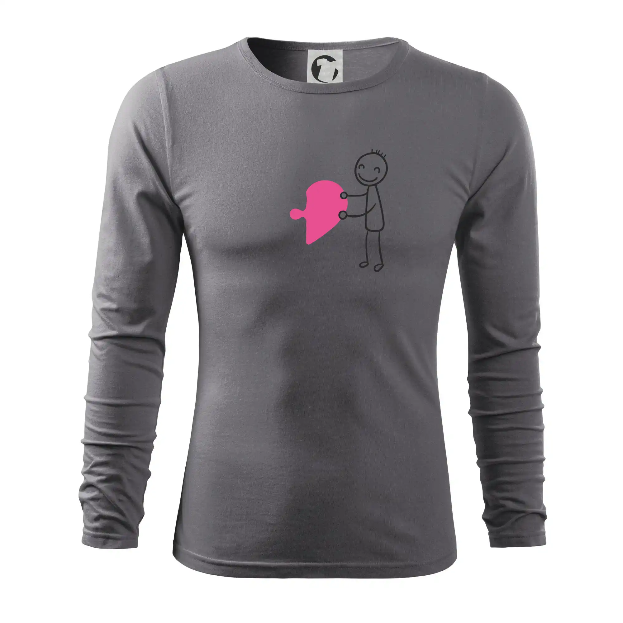 Párové tričká puzzle postavička - Tričko s dlhým rukávom FIT-T long sleeve