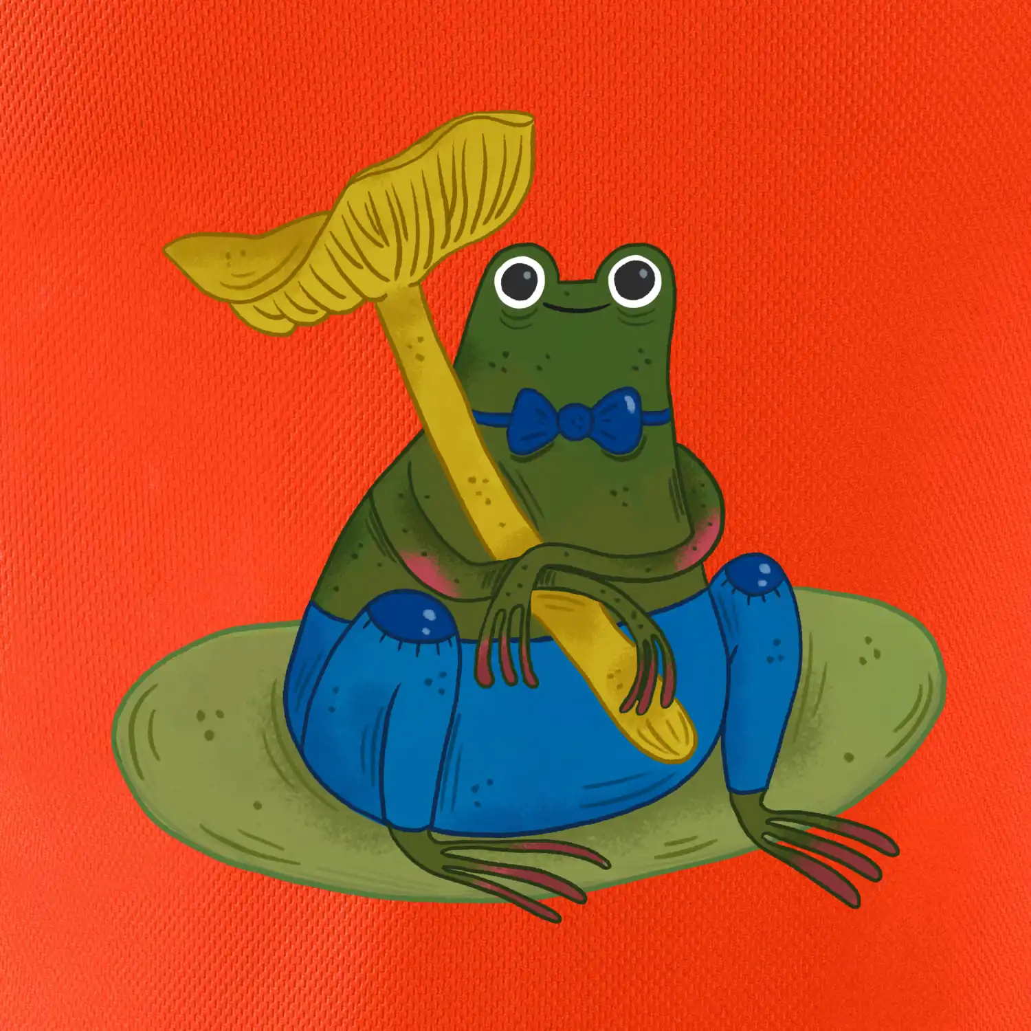 Žába s houbou  (studio-arte.cz)