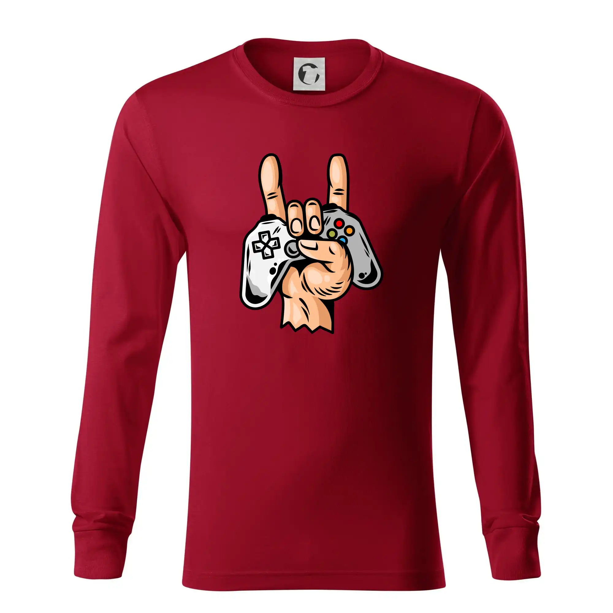 Tričká pre ajťákov - Gamer - gamepad paroháč - Tričko s dlhým rukávom LS R05