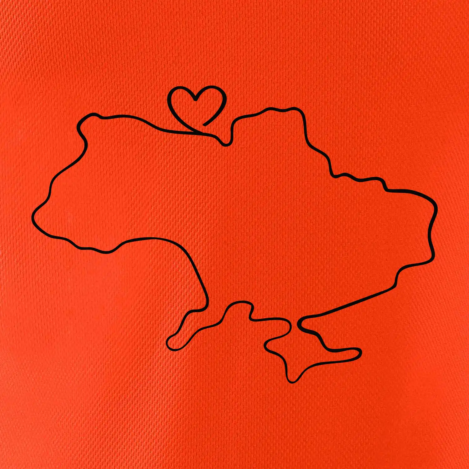 Mapa Ukrajiny - srdce