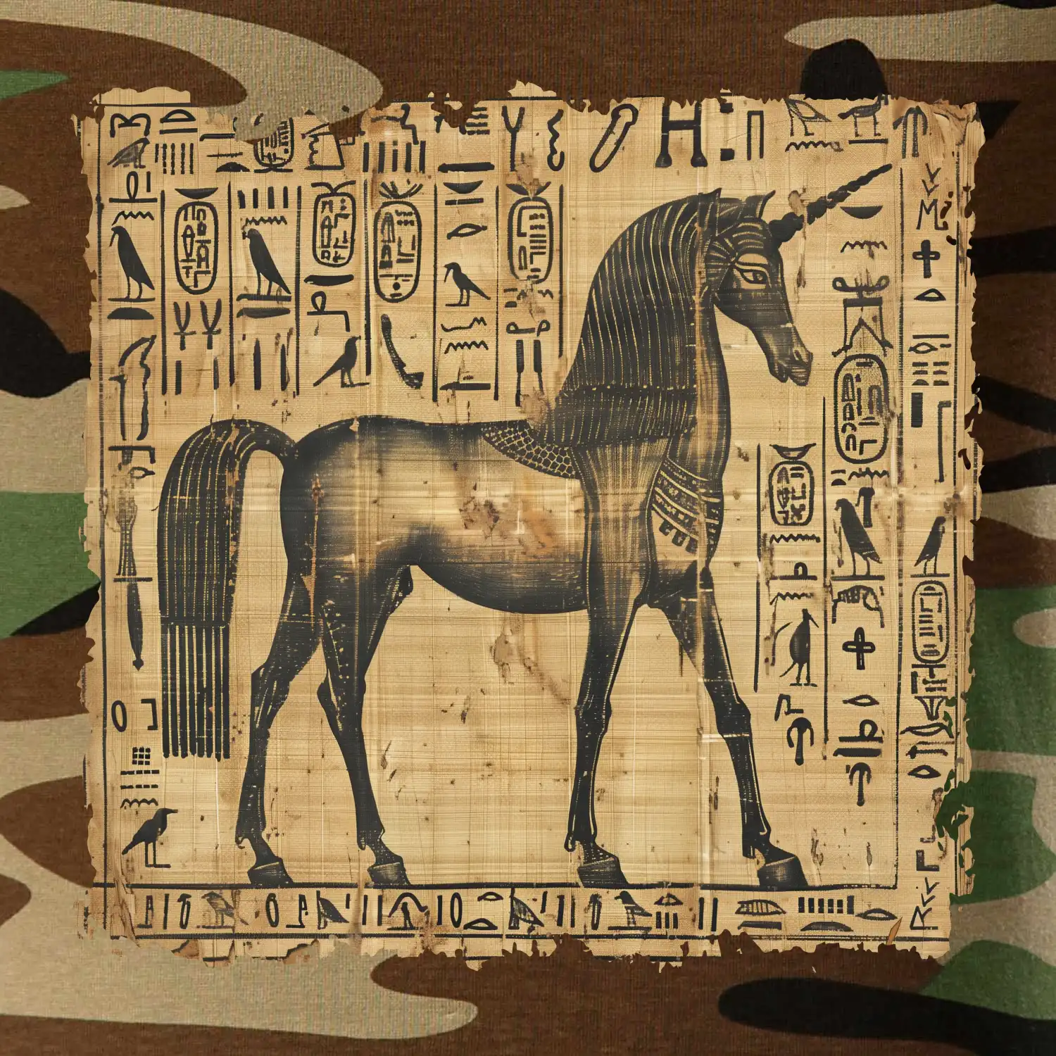 Egyptské hieroglyfy jednorožec