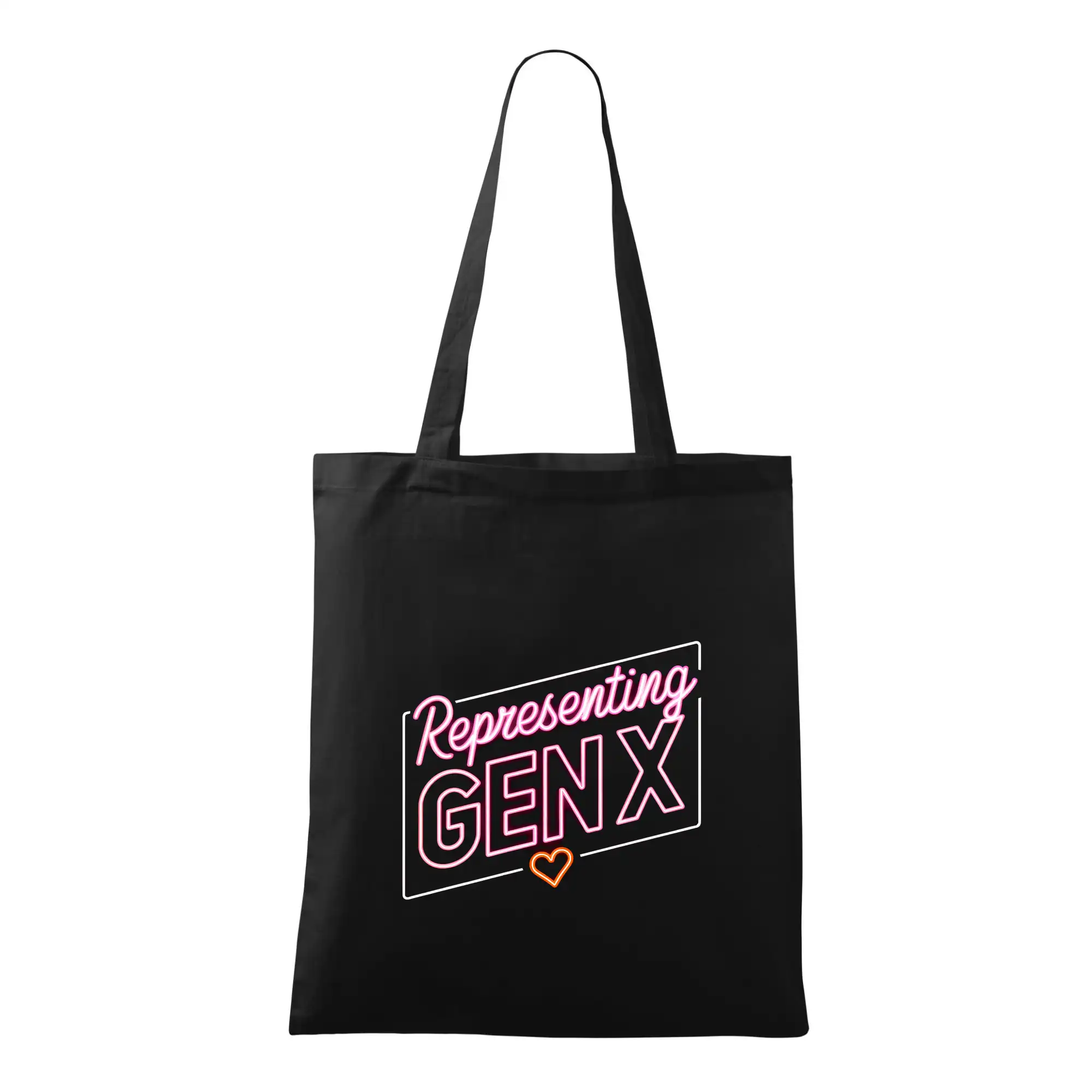 Tričká s motívmi ktoré frčia na internete - Generace X (Gen X) - Representing GEN X neon - Taška bavlnená