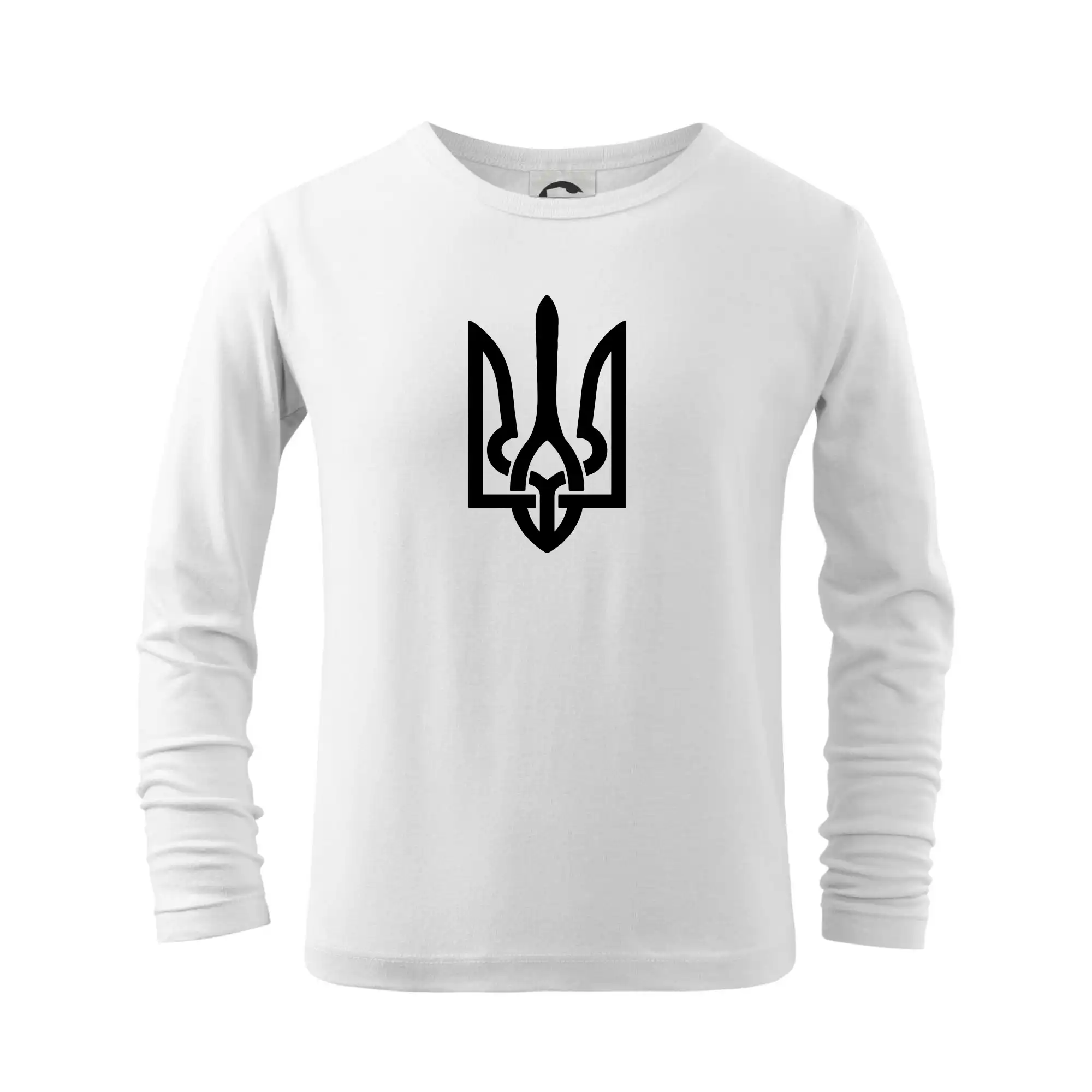 Tričká s vlajkou ukrajiny - Ukrajina trojzubec veľký - Tričko detské Long Sleeve