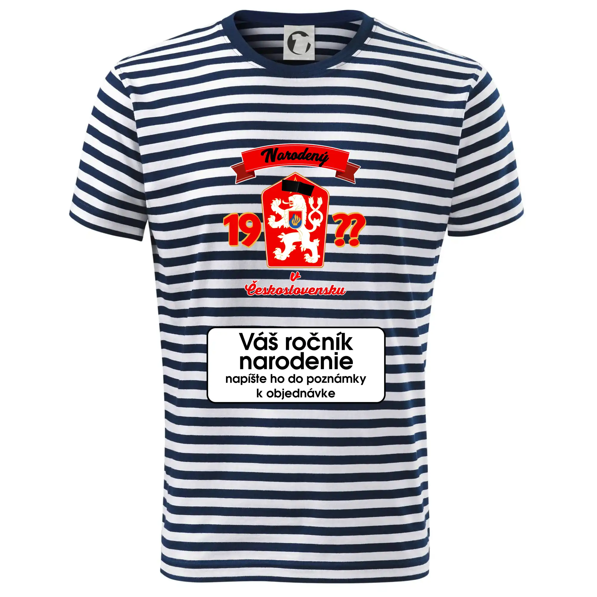 Prelepená hviezda - Narodený v Československu - vlastný ročník - Tričko na vodu