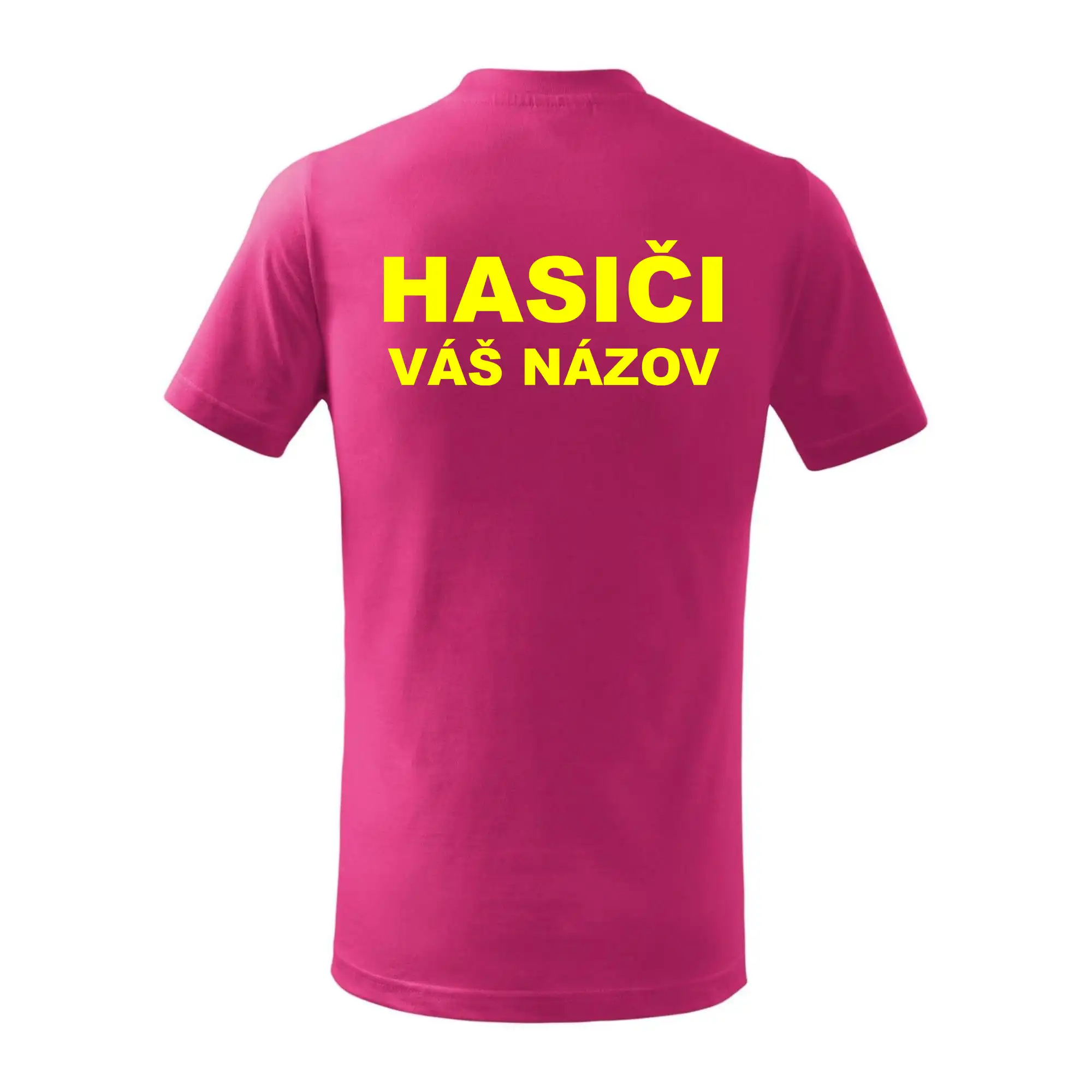 Hasiči - žltý nápis - váš názov zboru