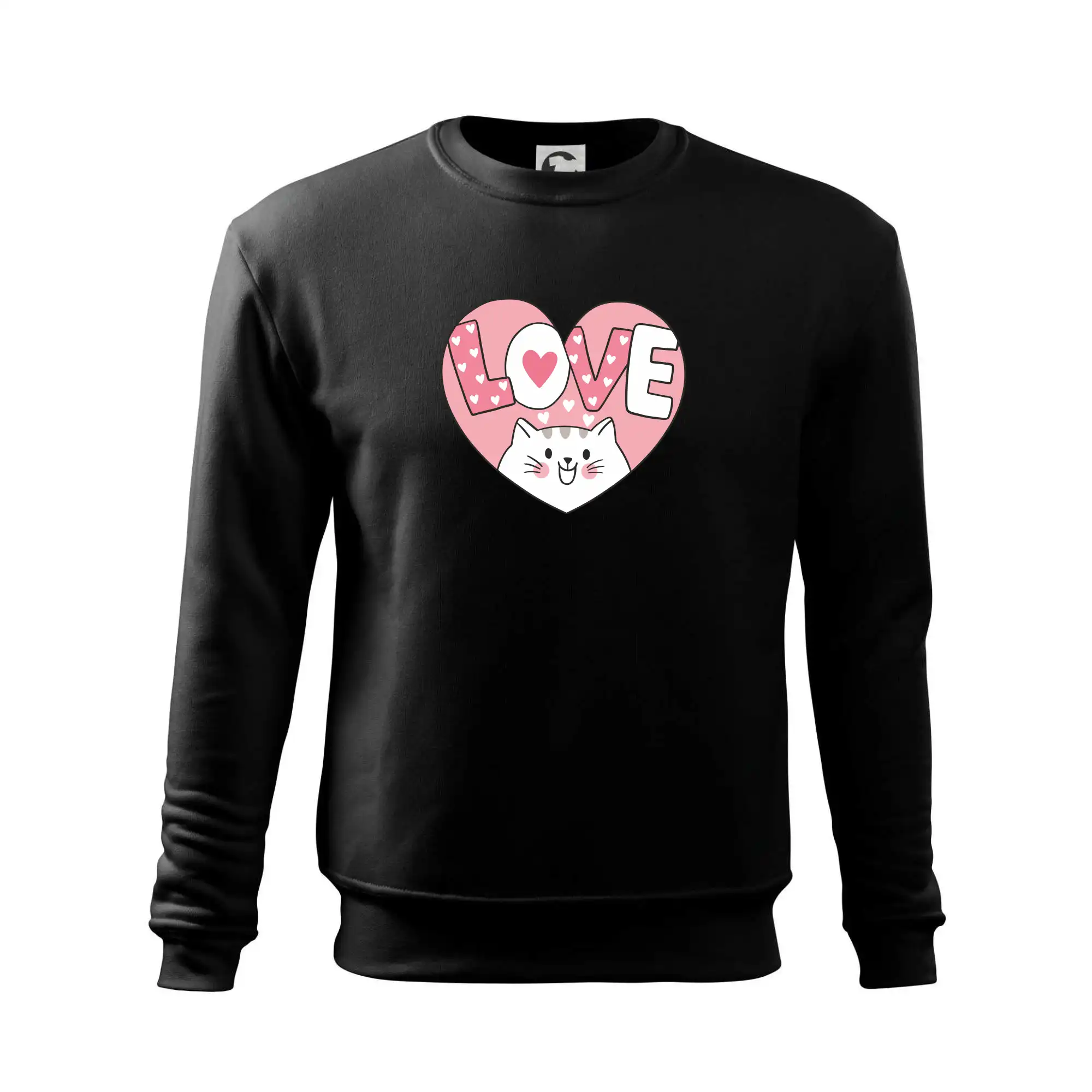 Kočka love - růžové srdce