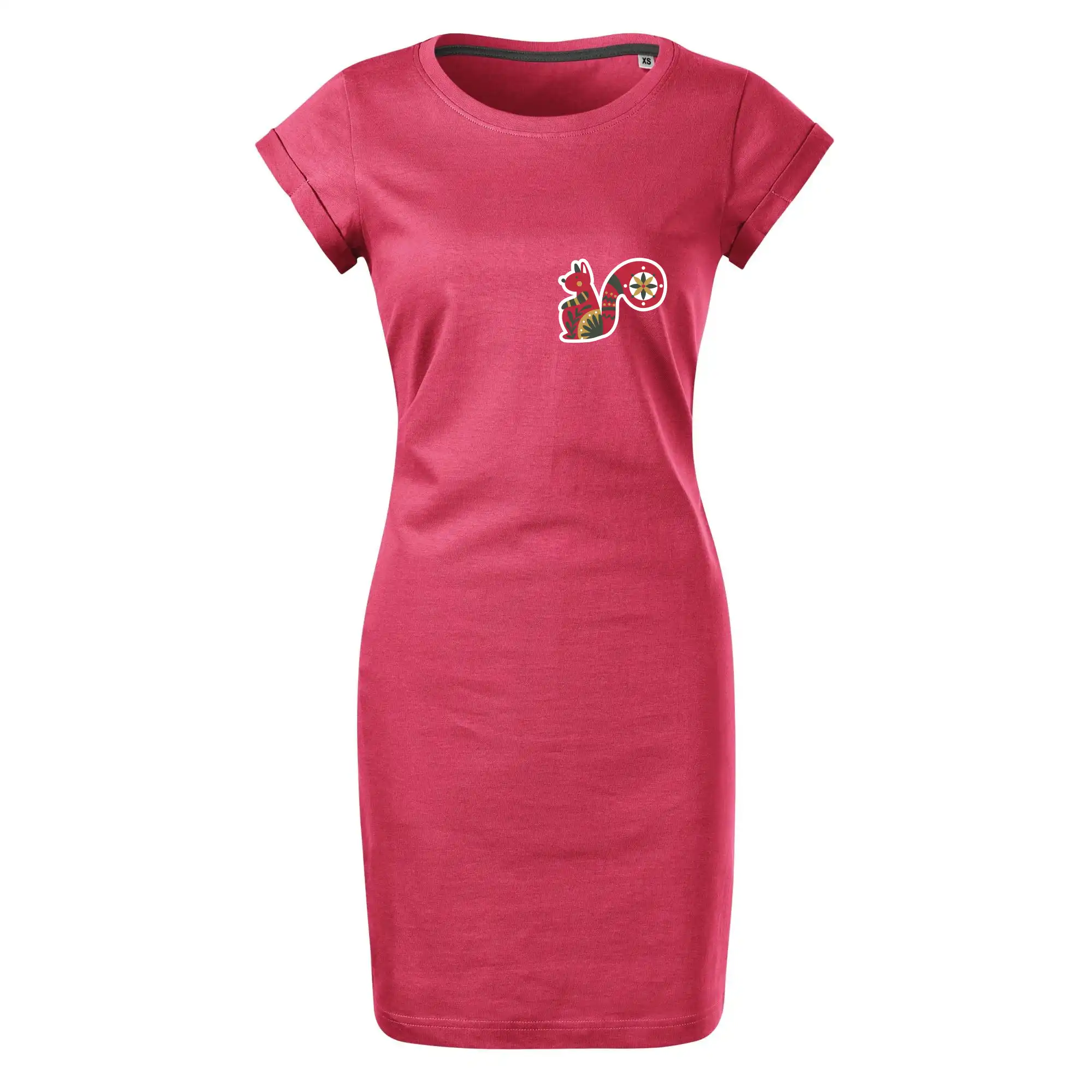 Folklór - Folklór na prsníku veverička - Tričko Šaty FREEDOM