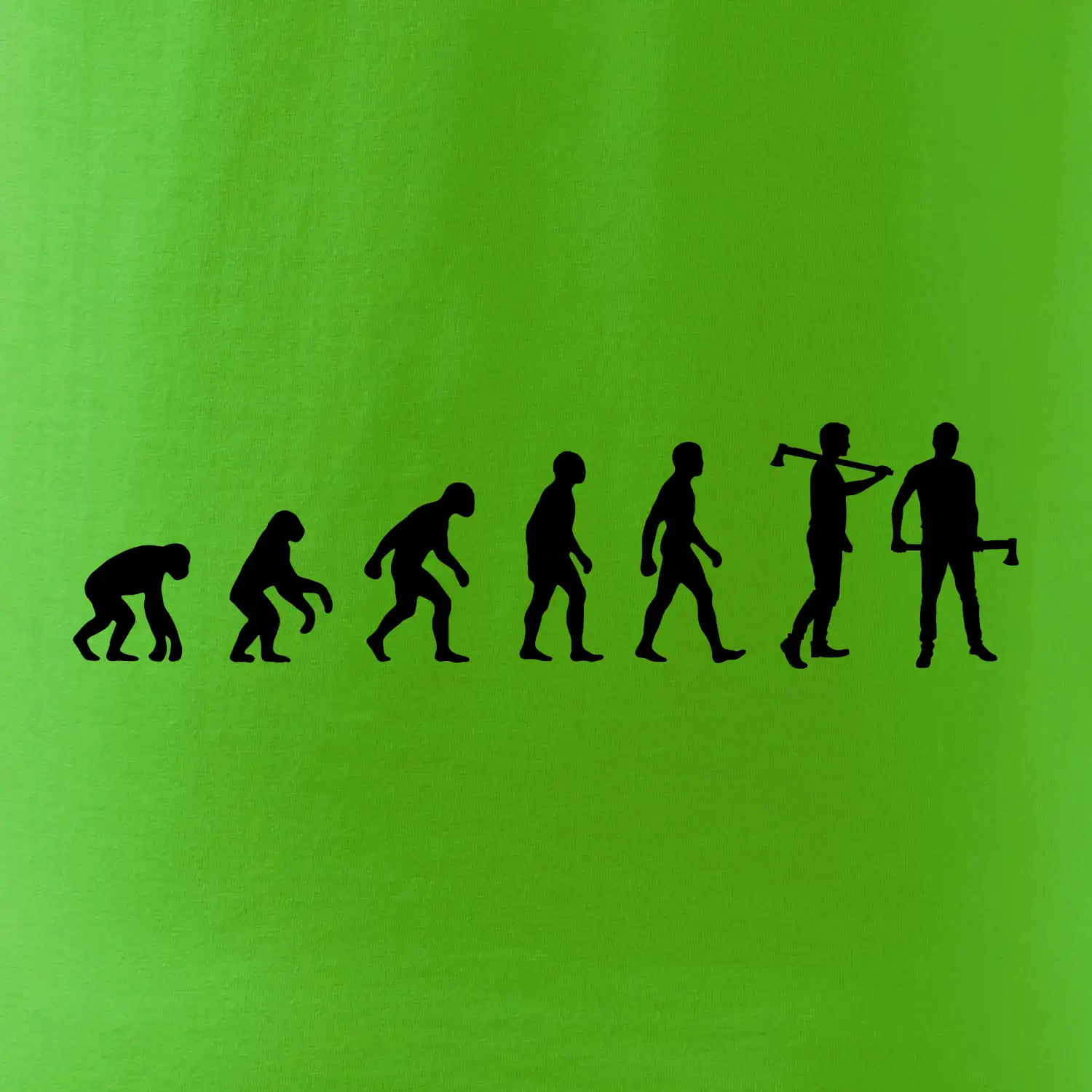 Evoluce dřevorubec - sekera