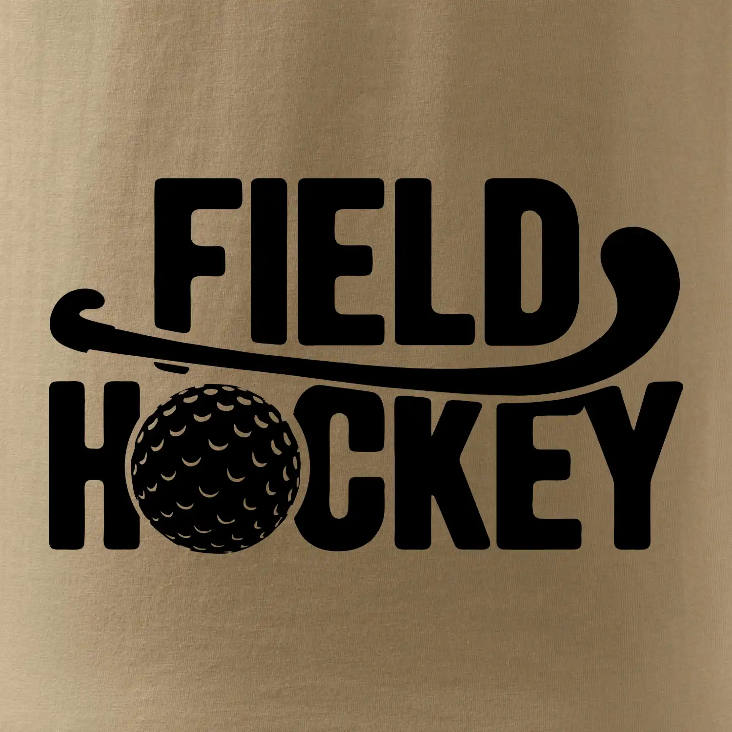 Field hockey míček a nápis