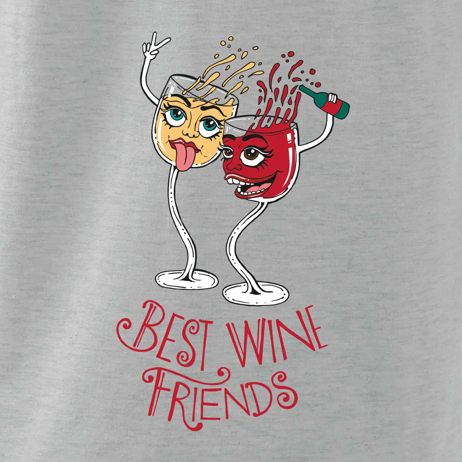 Best wine friends dancing (Pecka design)